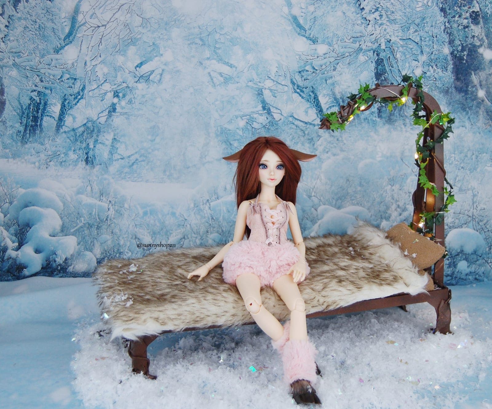 ❄️? Winter fairy bed - Diorama 1/4 | Minifee, MSD, Unoa,