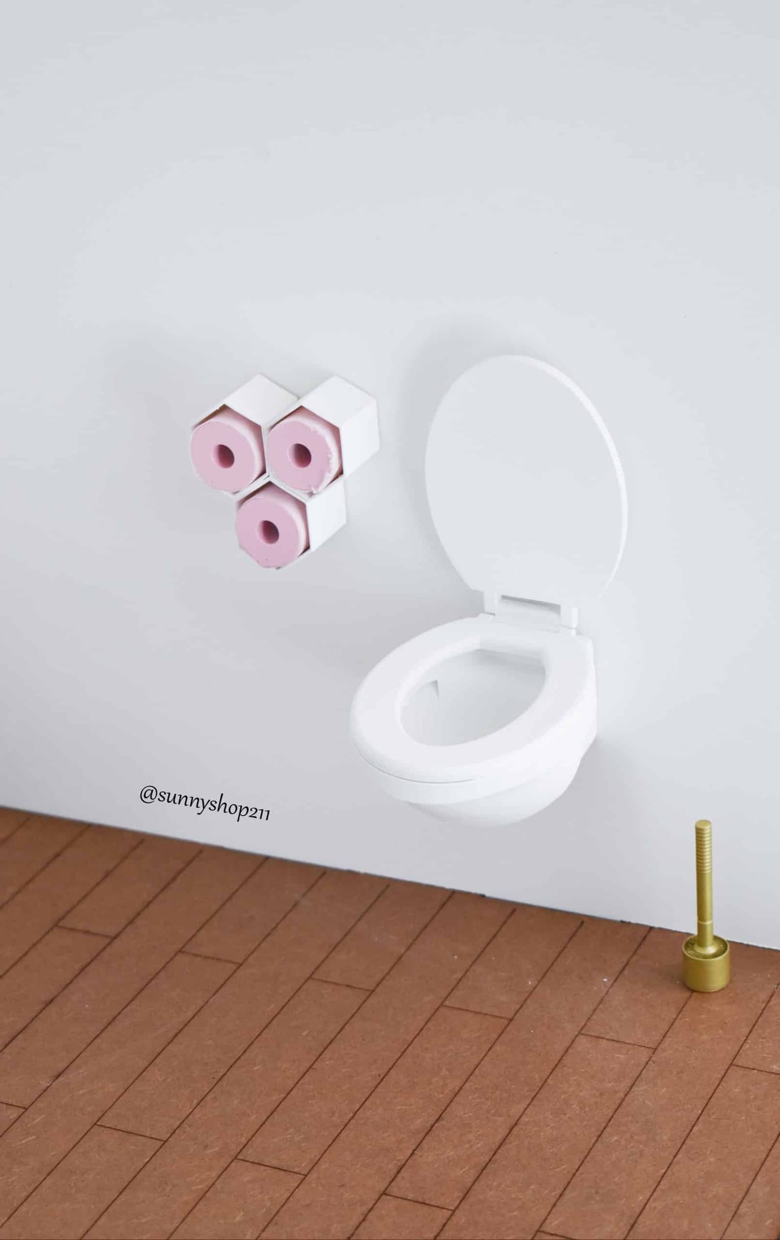 Ensemble WC miniature 1/4 diorama minifee, MSD