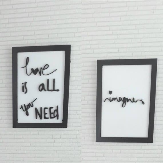miniature message frames 1/4 for minifee dolls, MSD