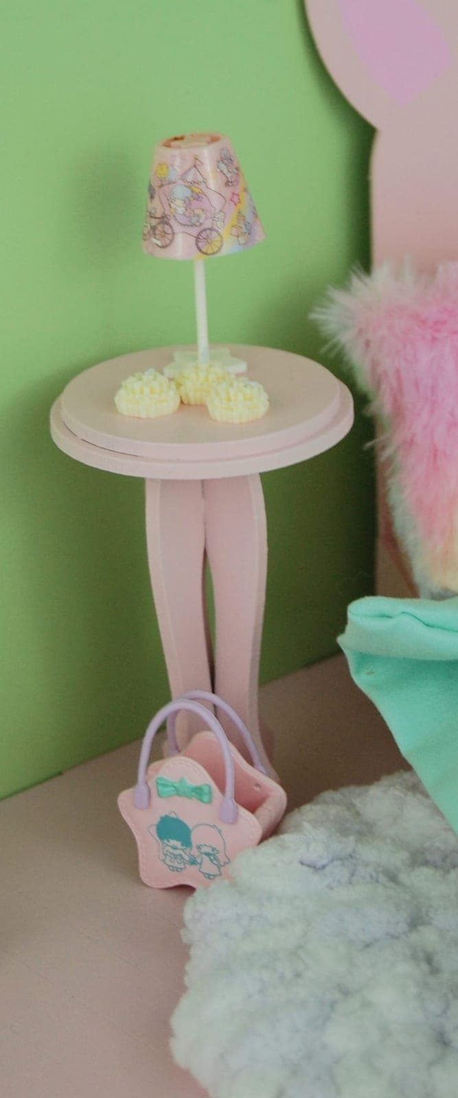 Miniature pedestal table 1/6 Barbie, Poppy Parker, pullip