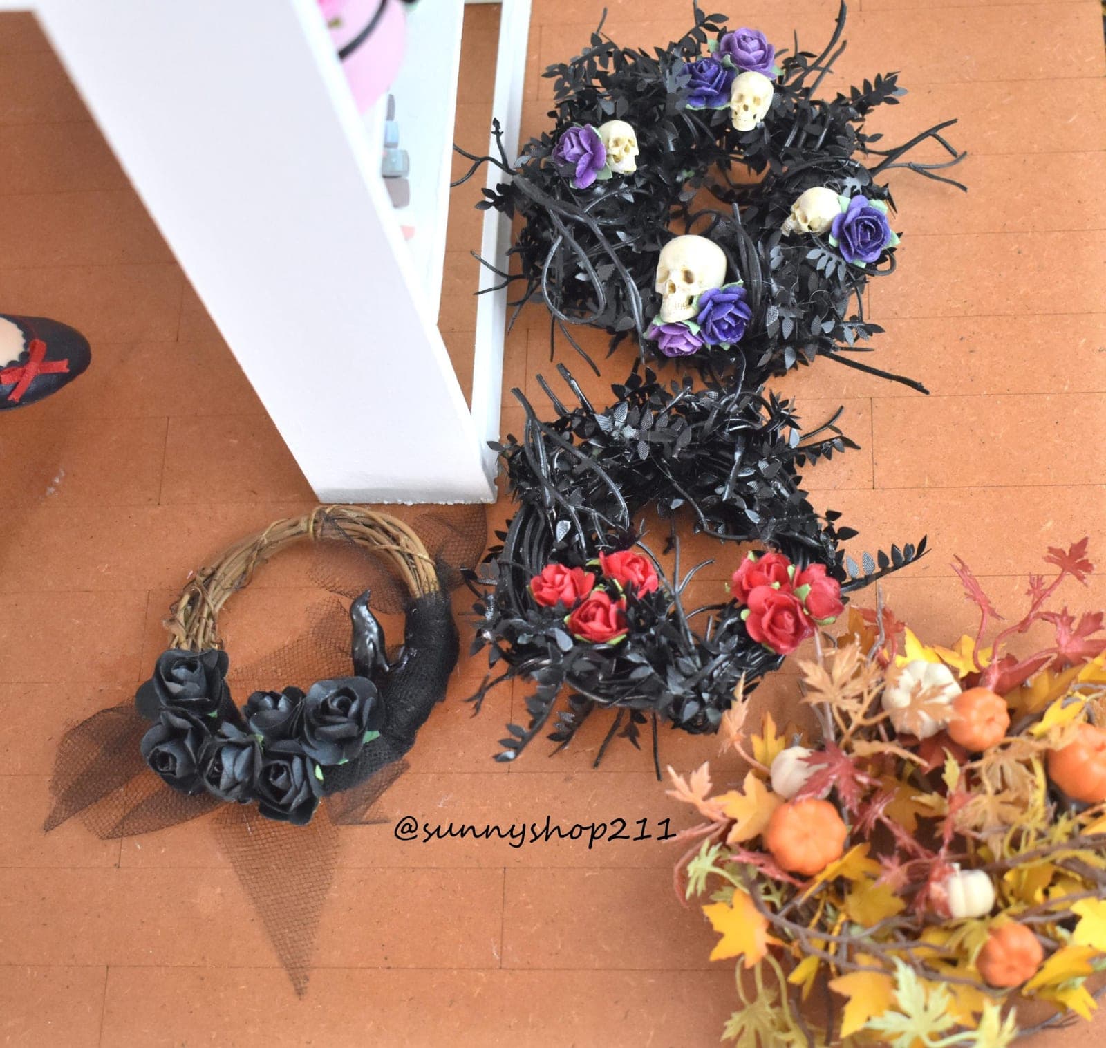 Couronne porte simulation halloween
