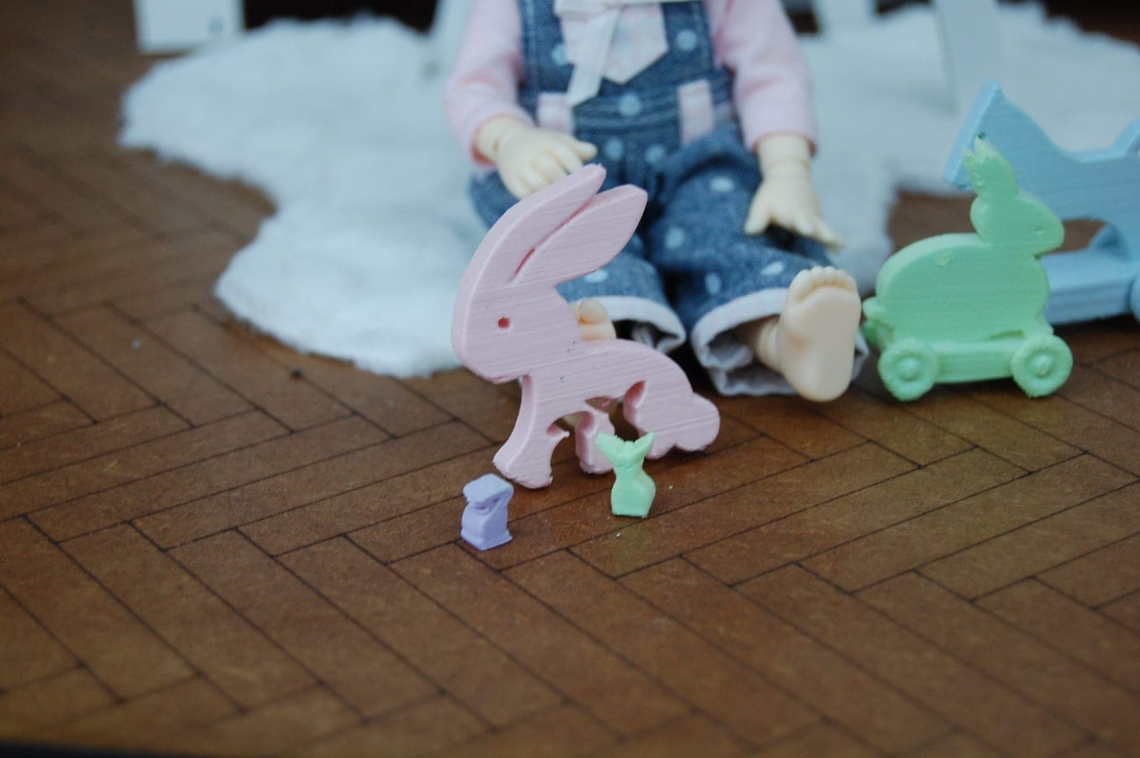 lapin à emboiter miniature 1/8