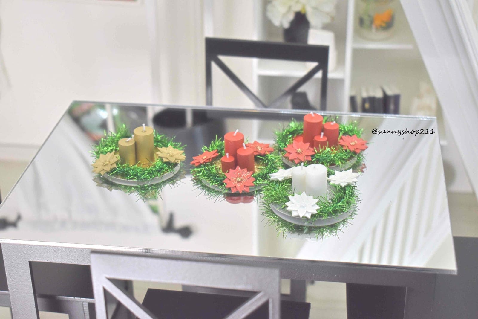 Centre de table miniature de noël diorama Barbie minifee msd