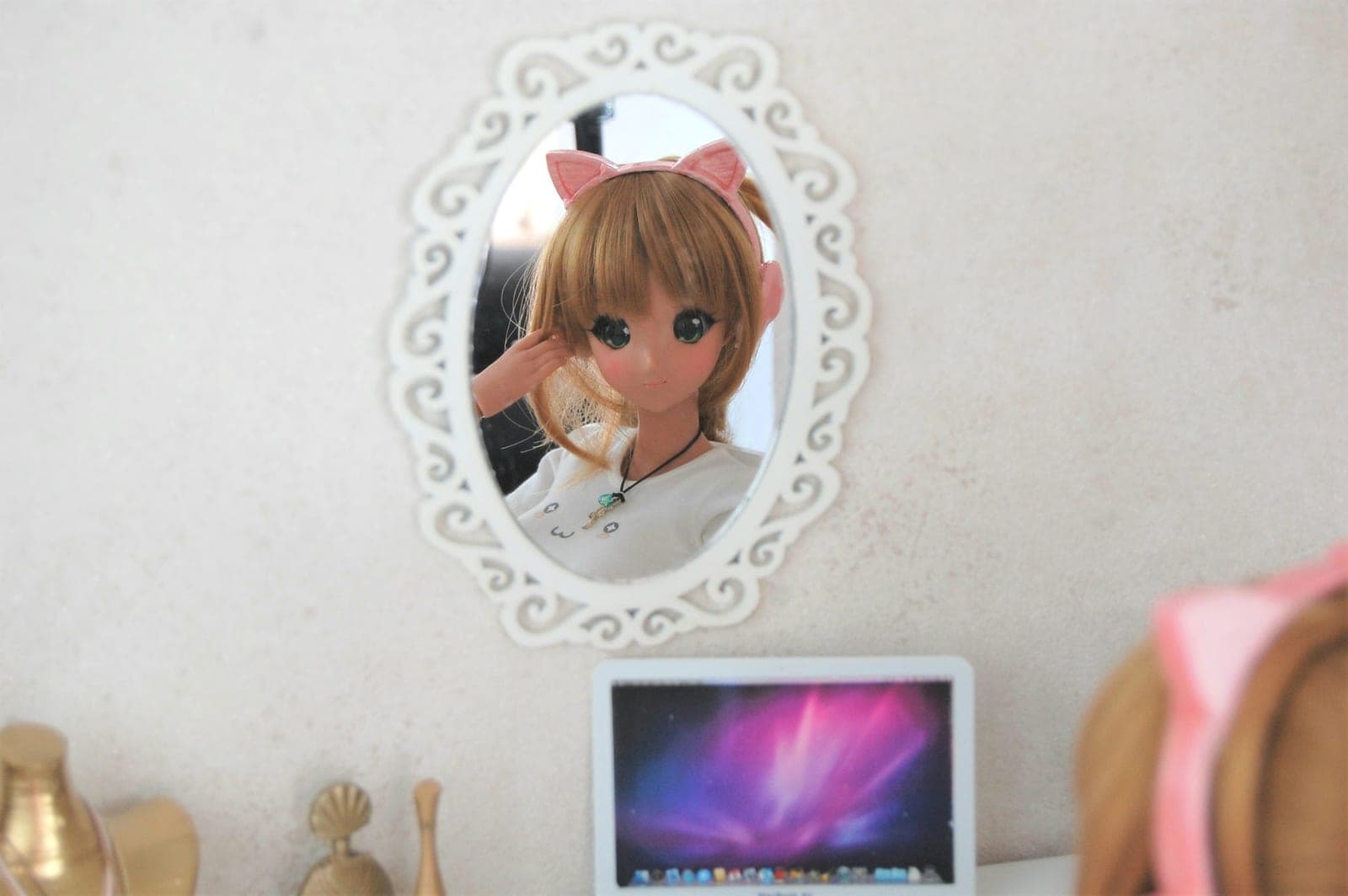 Miroir décoré 1/3 bjd