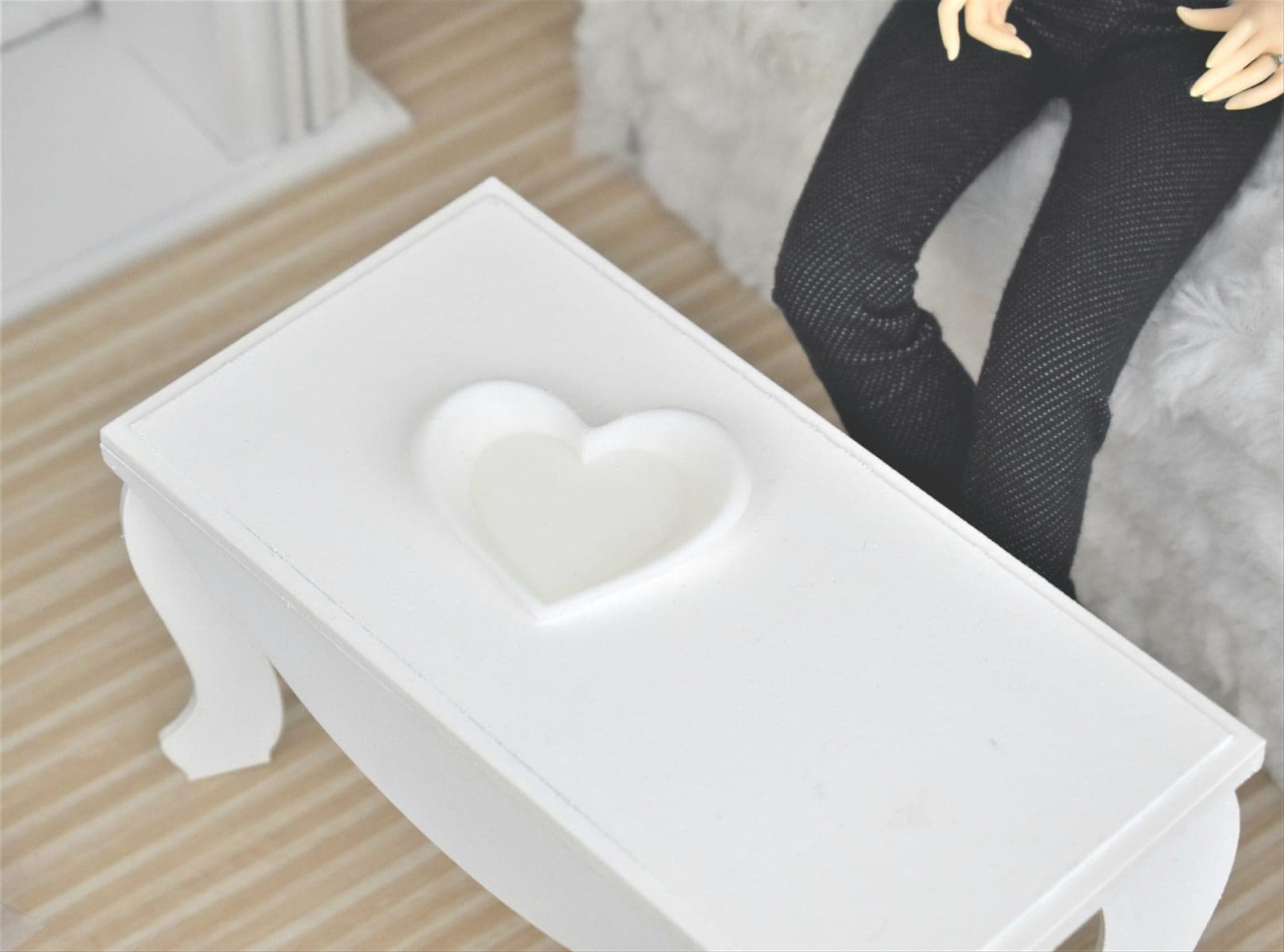 Miniature heart plate 1/4 bjd, minifee, unoa