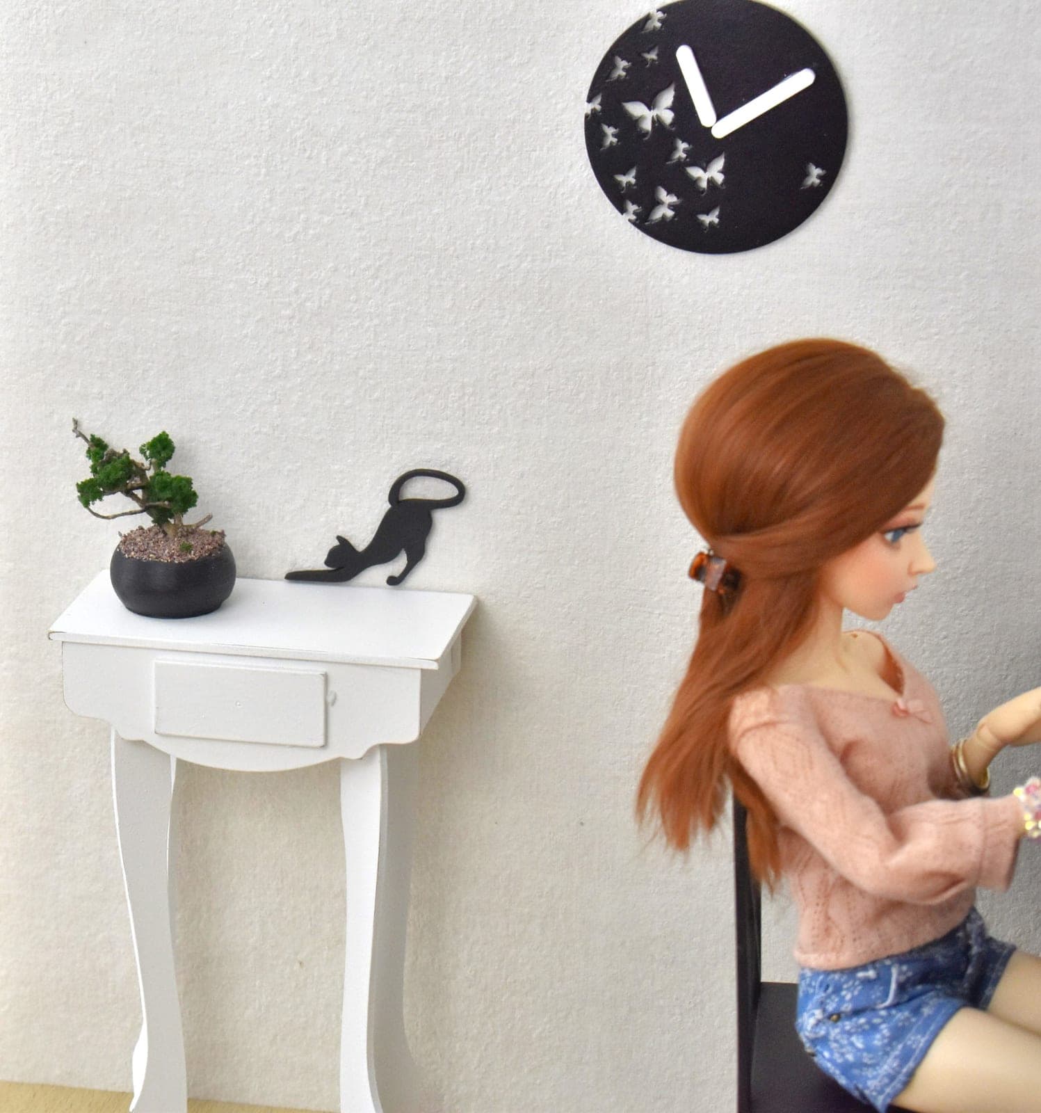 Miniature decorative cat 1/4 diorama minifee, MSD,