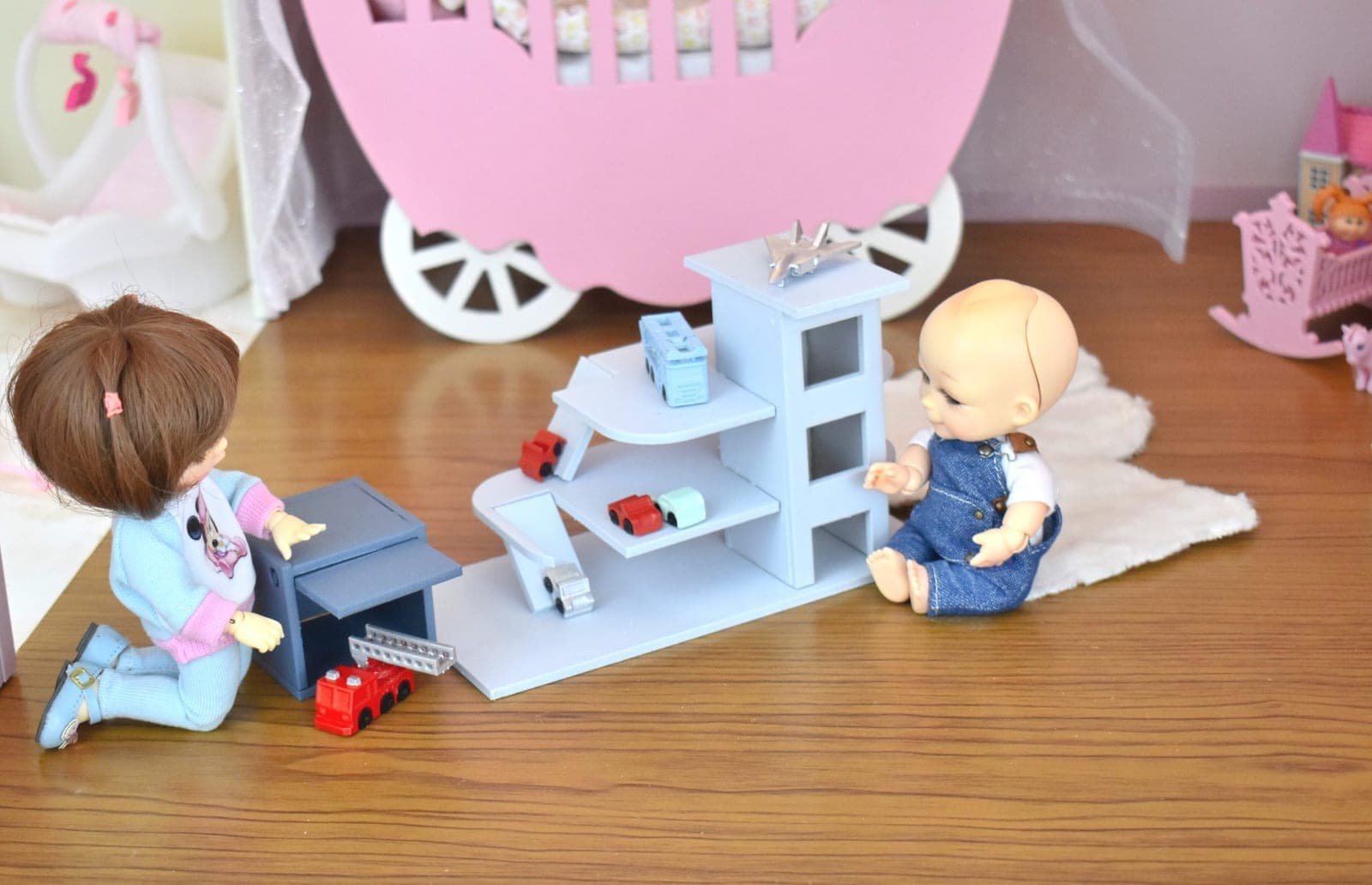 Miniature garage 1/6 - 1/8 pukifee, Nappy choo, littlefee,