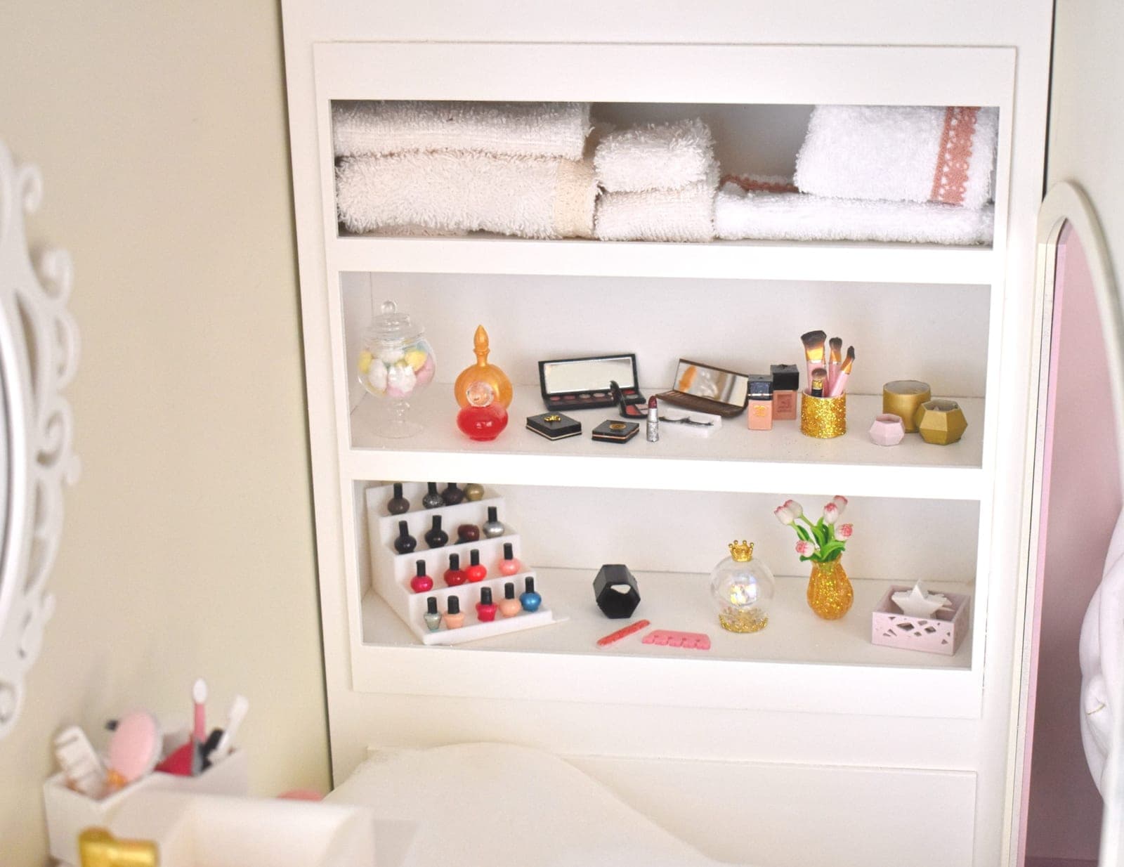 Bathroom cabinet 1/4 diorama bjd minifee MSD dolls,