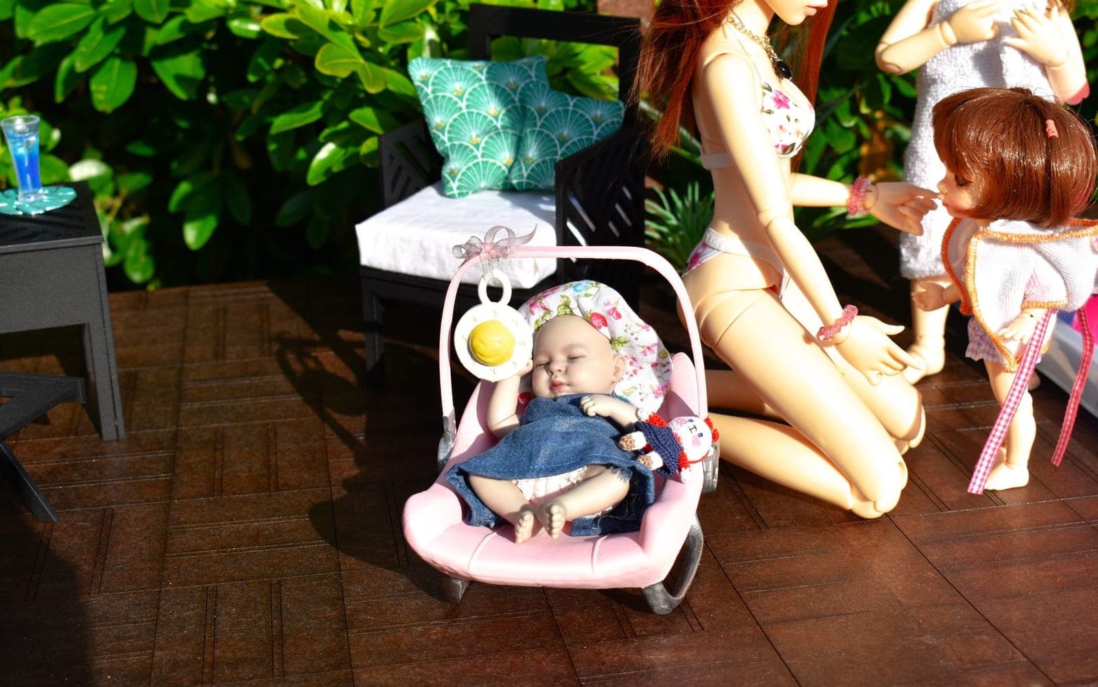 NEW - Miniature baby bouncer BJD nappy choo, lati yellow, pukifee, reborn