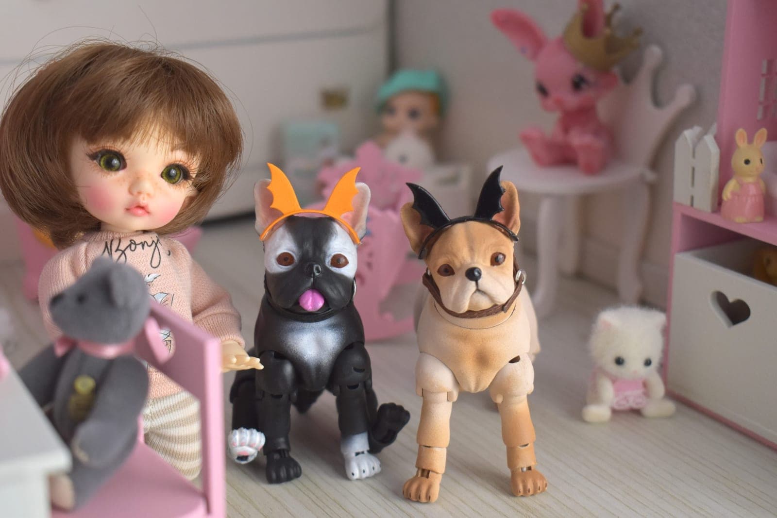Serre-tête halloween Bouledogue bjd