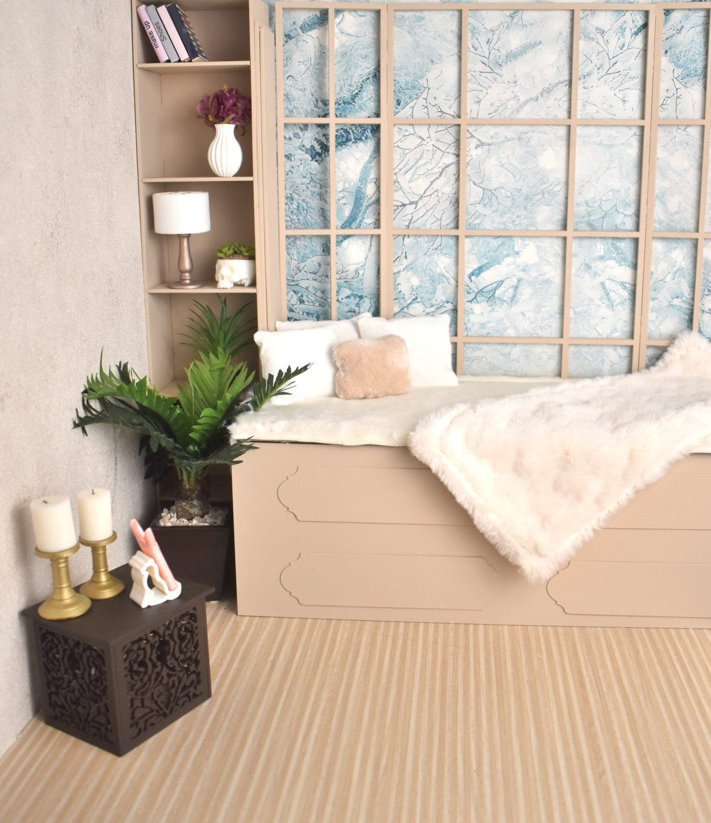 Window Bench shelves accessory diorama 1/3 SD, feeple