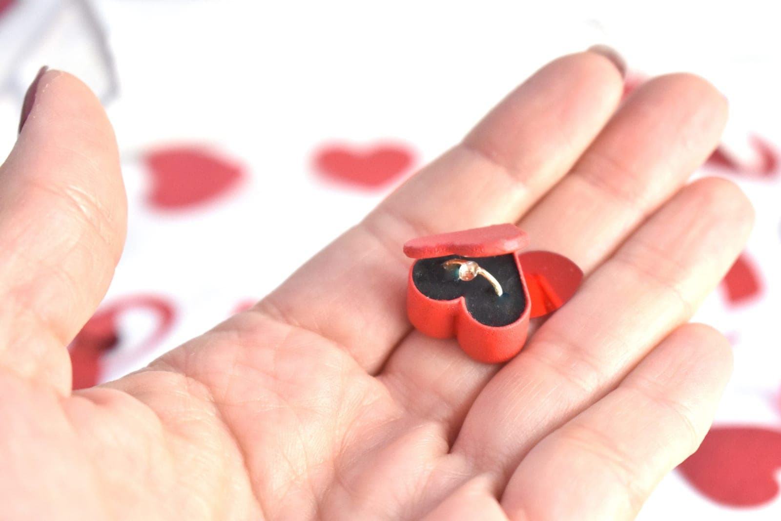 Miniature heart ring box 1/4 bjd, minifee, unoa