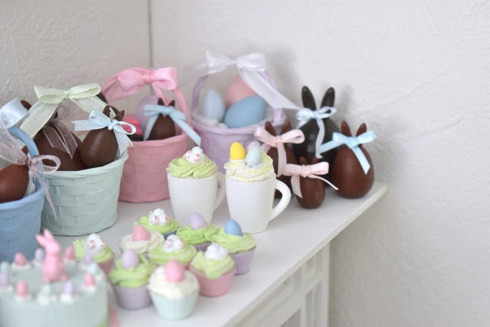 Lot de 2 tasses de pâques miniature 1/4 minifee