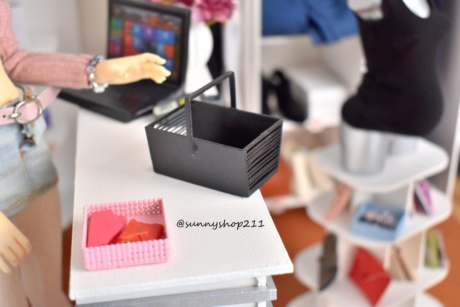 Panier shopping simulation miniature