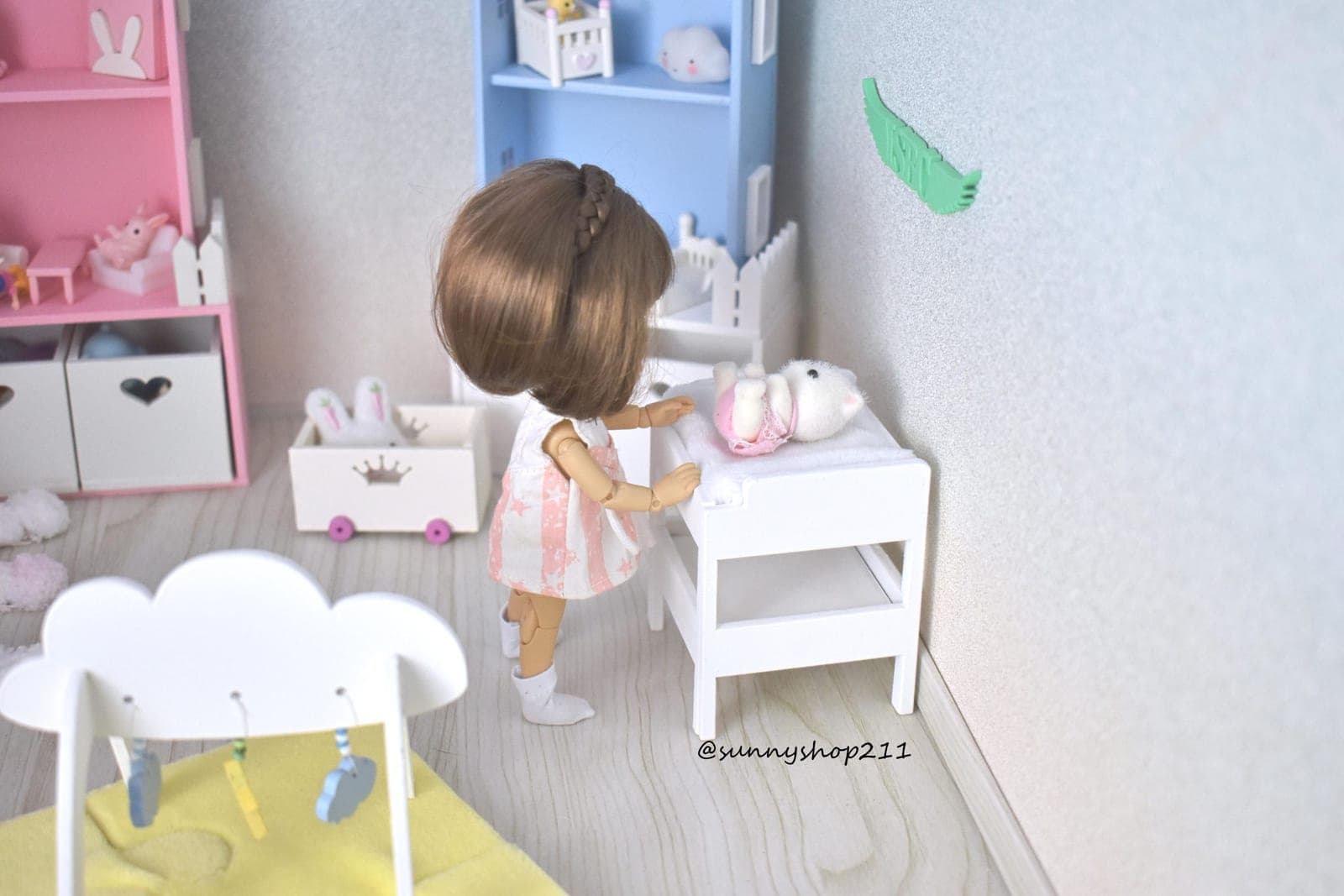 Table à langer bébé miniature