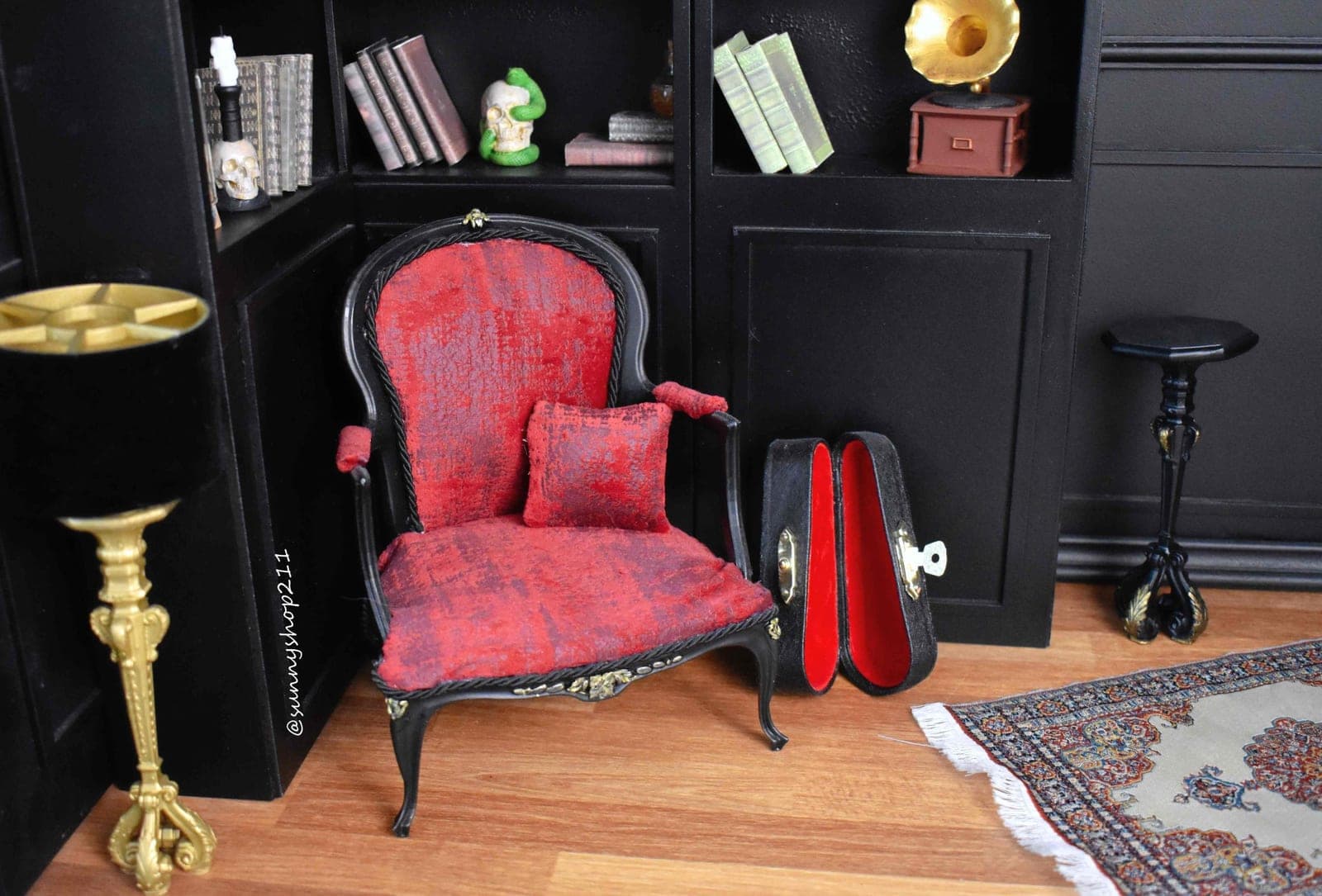 Fauteuil baroque miniature 1/4 bjd minifee