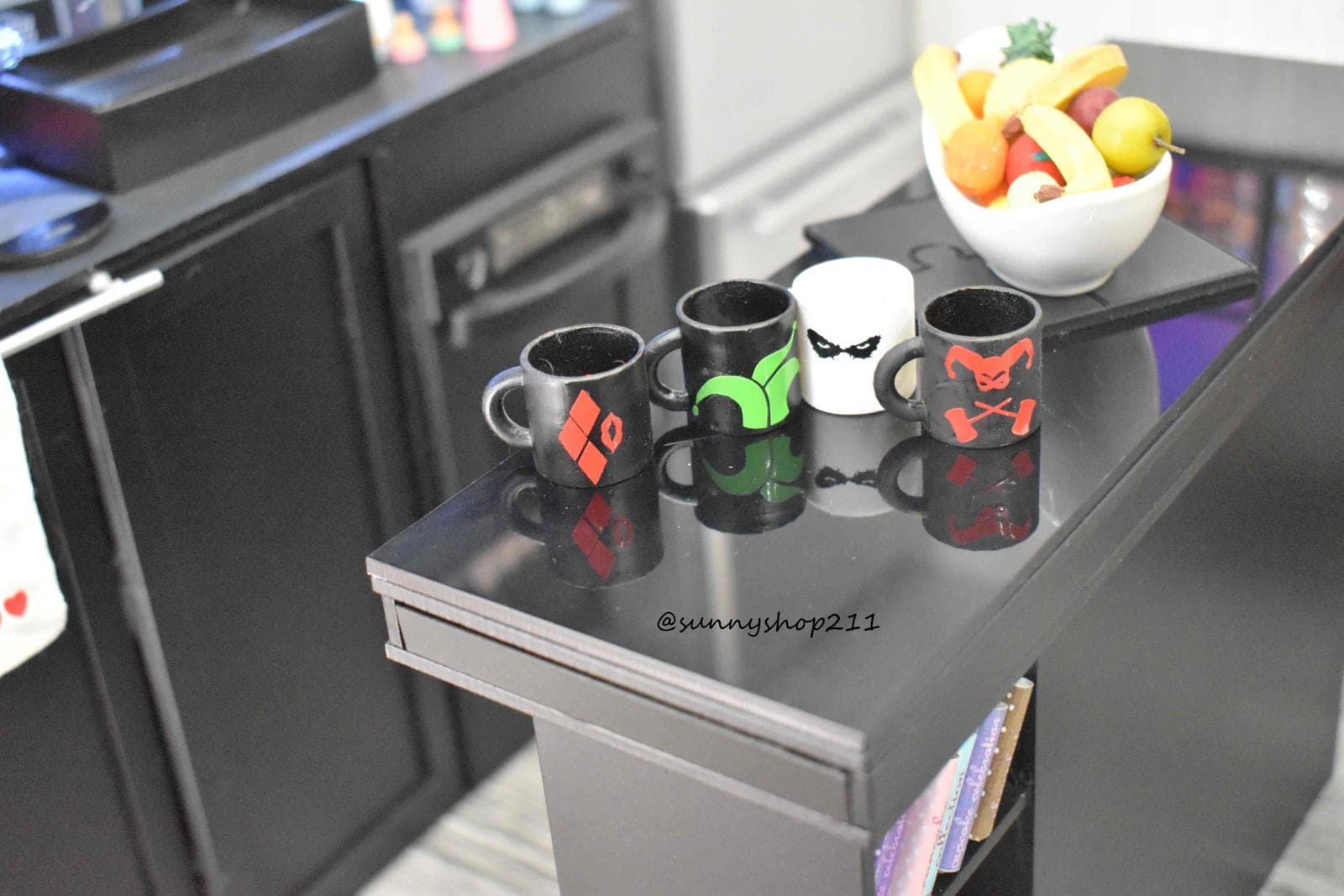 Tasse Harley et joker customisé miniature 1/4 MSD, minifee