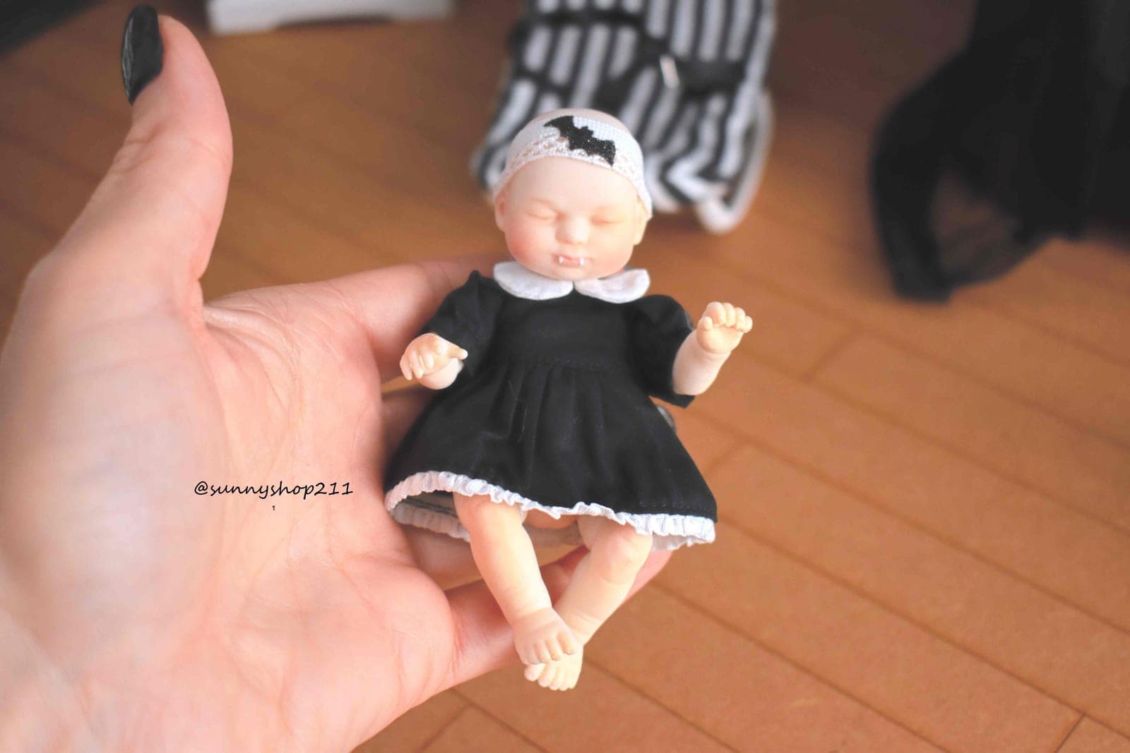 Bjd bébé vampire "Miranda", mini bébé 10 cm, mini reborn