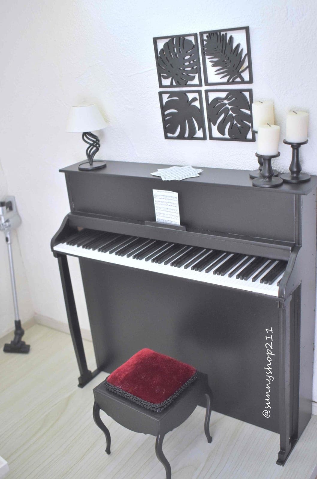 Piano simulation miniature 1/4 diorama minifee bjd MSD, unoa