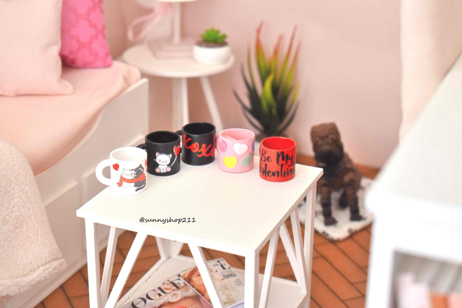 Tasse custom saint valentin miniature 1/4 minifee, MSD, unoa