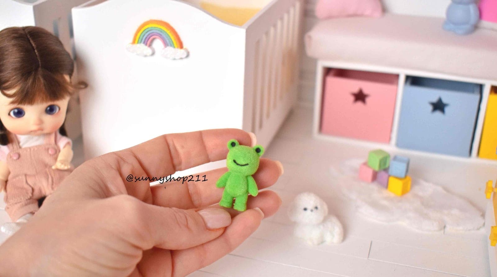 grenouille peluche miniature obitsu 11,pukifee, lati Yellow,