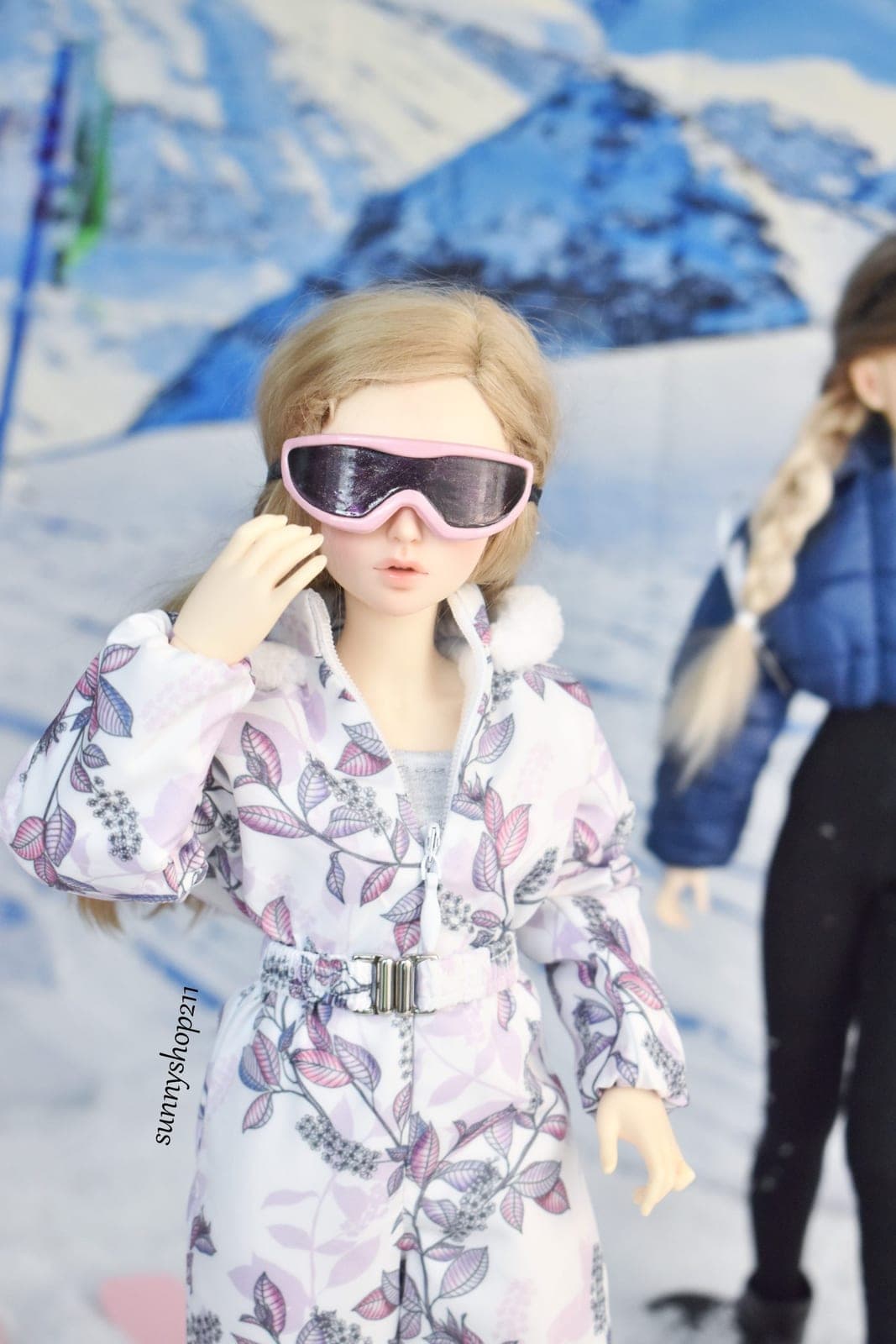 Lunettes de ski simulation miniature bjd minifee