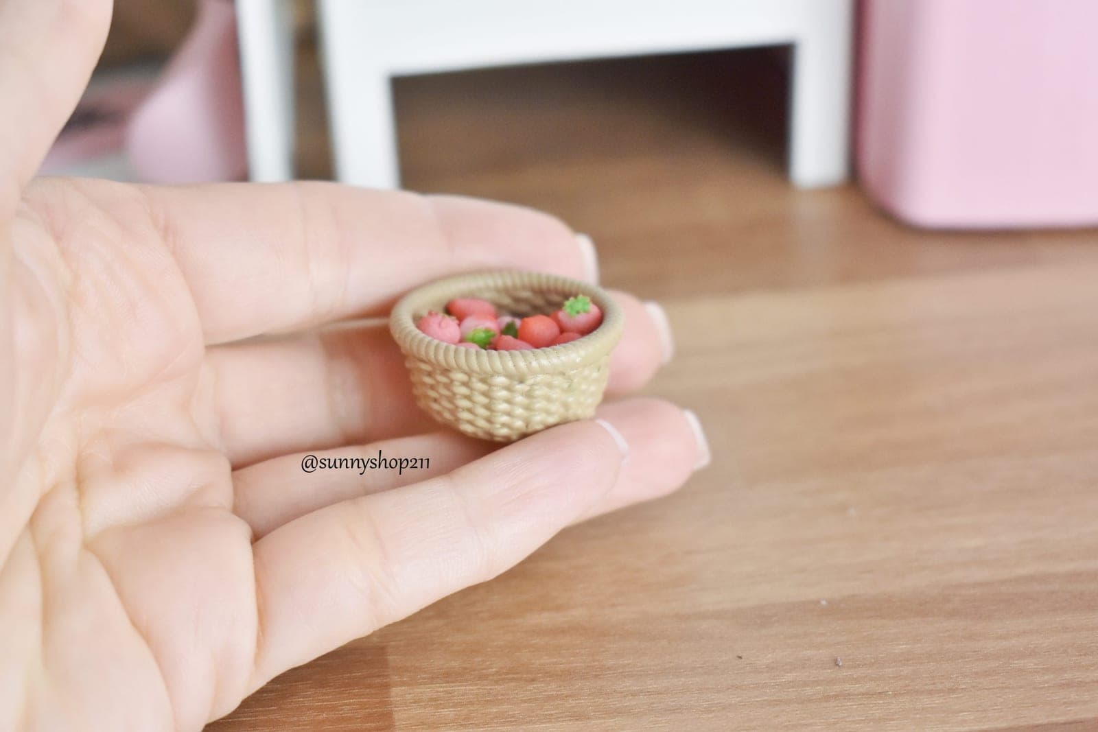 Petit panier décoratif miniature simulation
