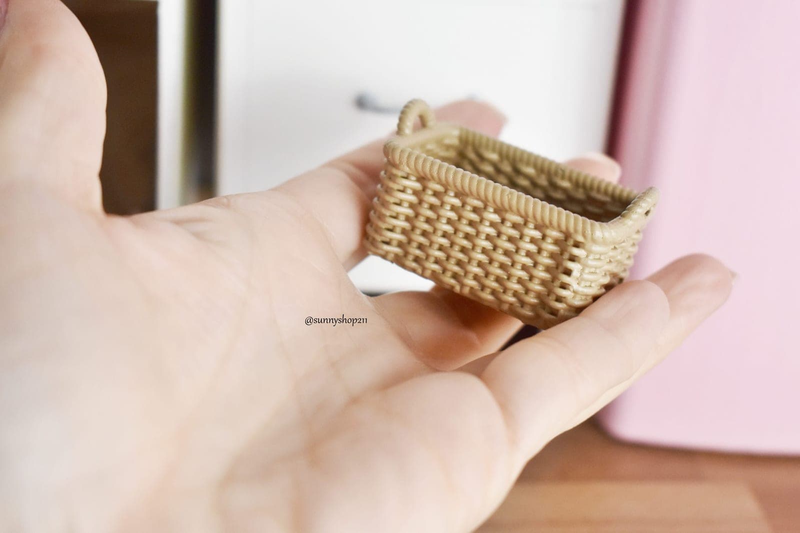 Panier rectangulaire décoratif miniature simulation