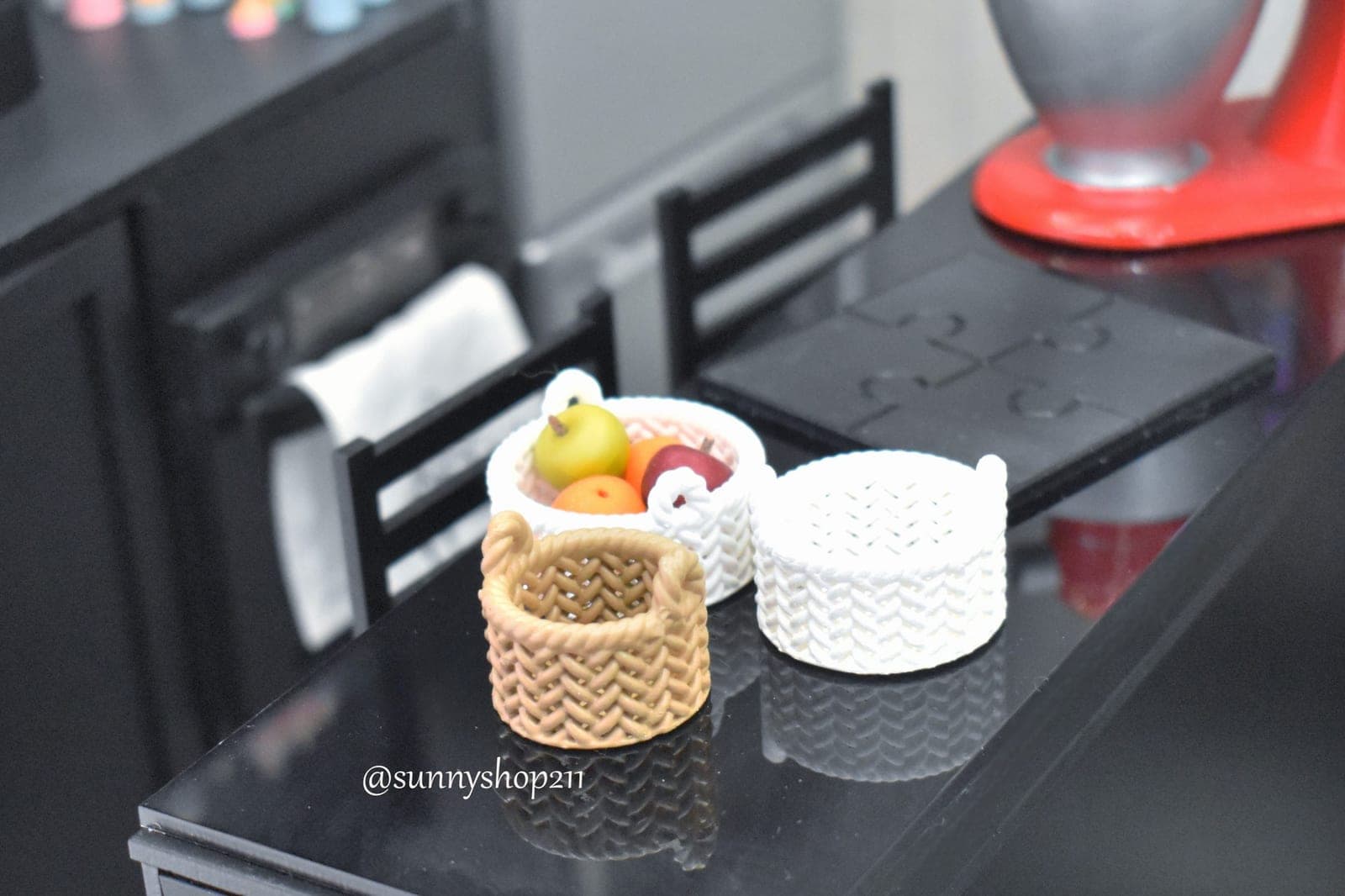 Lot de panier décoratif miniature simulation