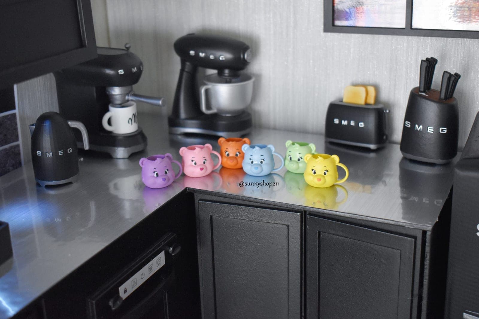 Tasses “Bisounours” miniatures – Simulation miniature BJD
