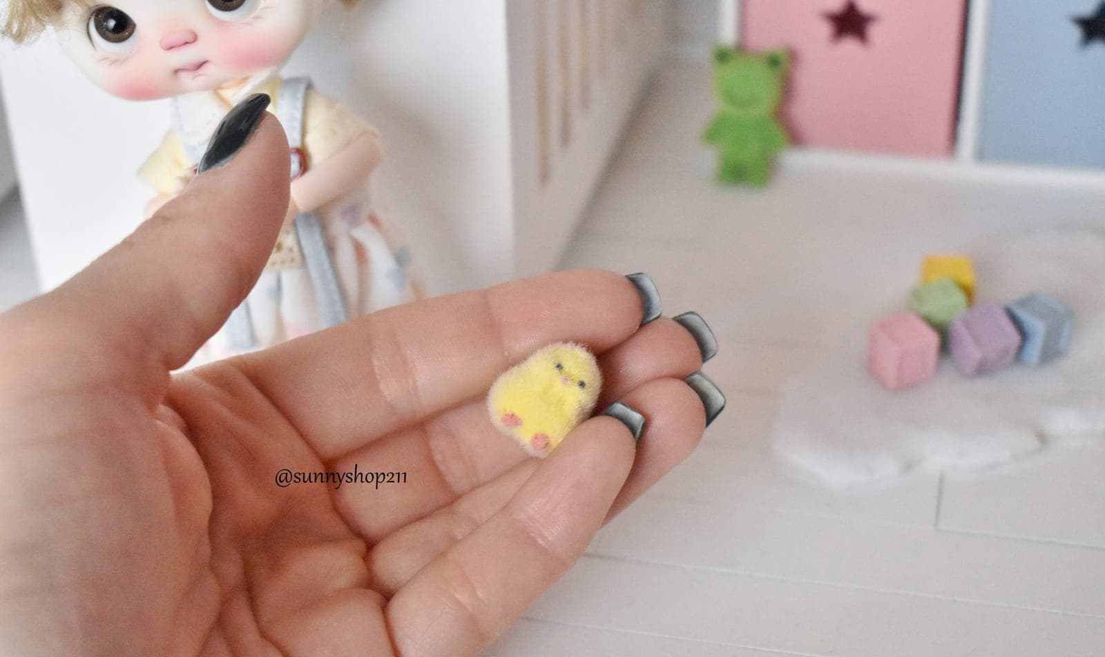 Poussin peluche miniature obitsu 11,pukifee, lati Yellow,