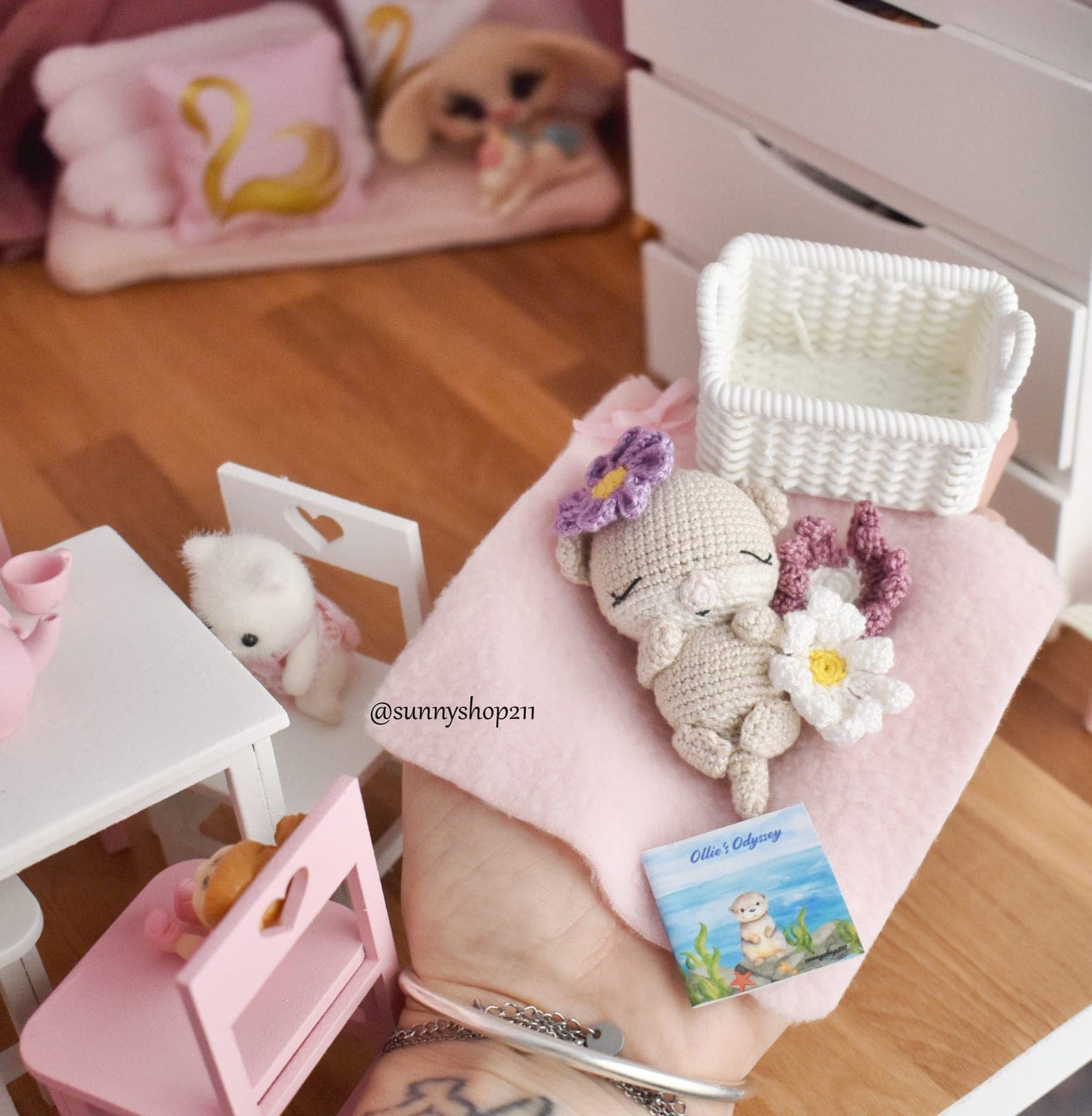 Doudou loutre miniature obitsu 11,pukifee, minifee, bjd bébé