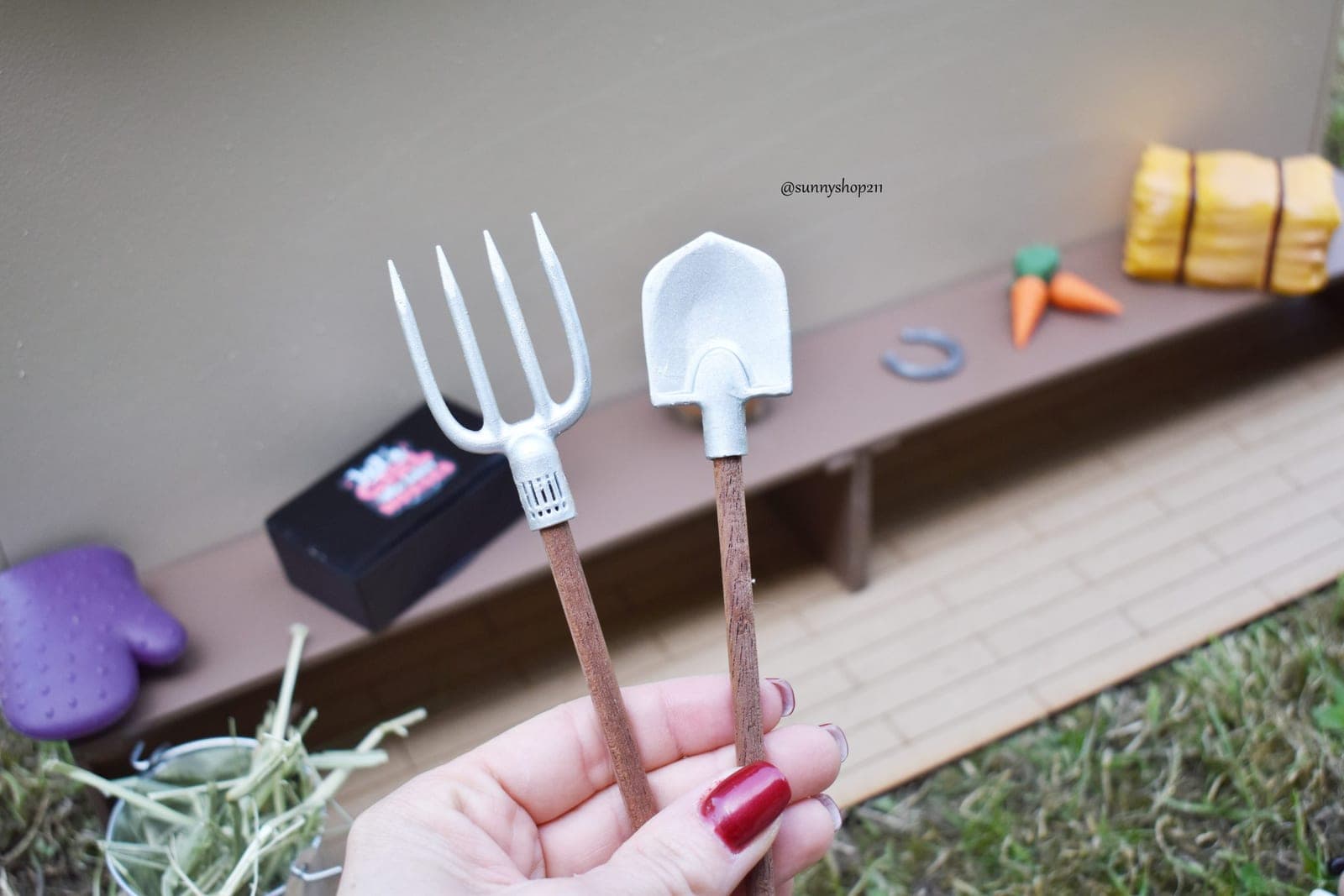 Fourche et pelle simulation miniature 1/6 1/4 Barbie, minifee