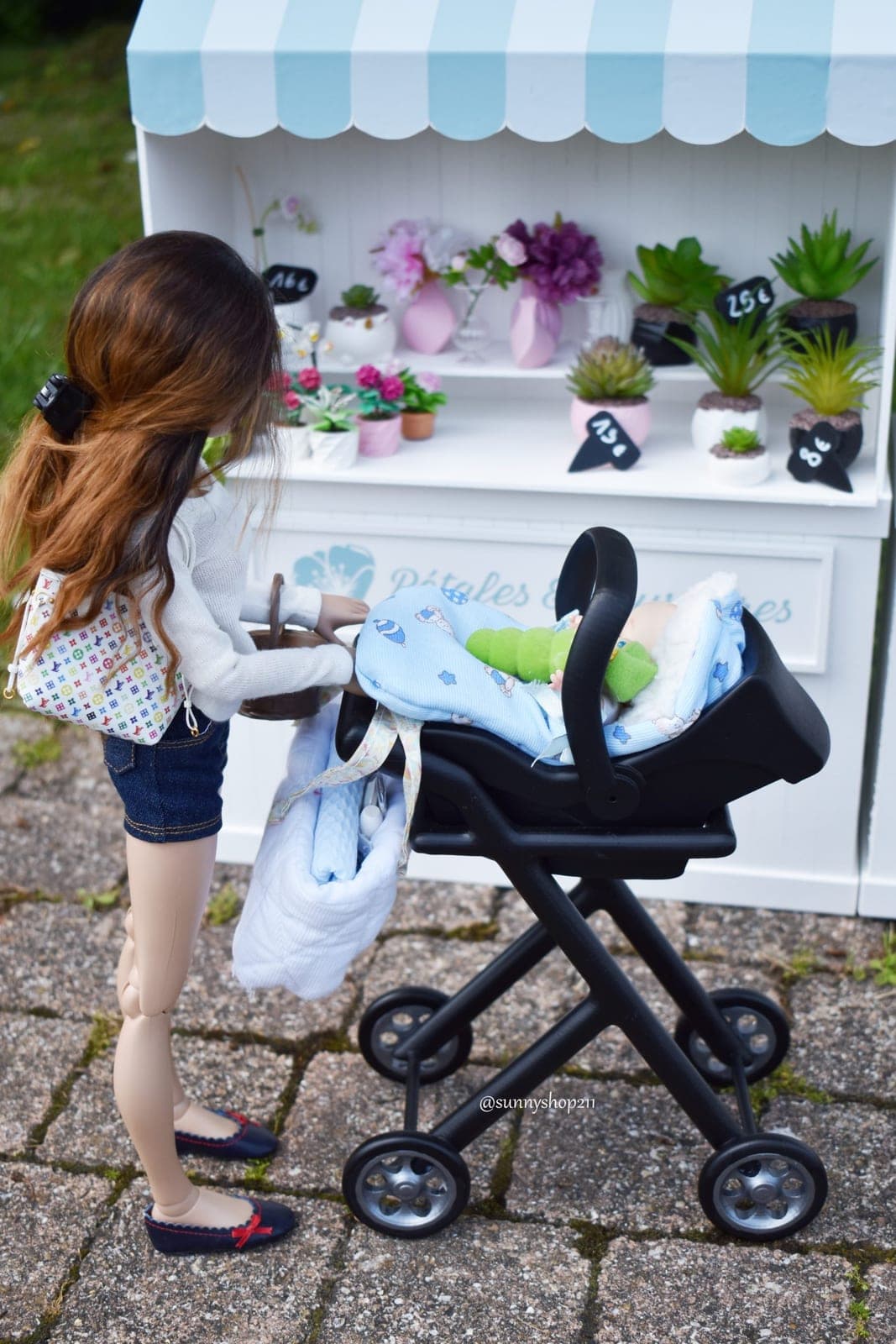 Poussette pour cosy bjd baby pukifee, Nappy choo, reborn, minifee