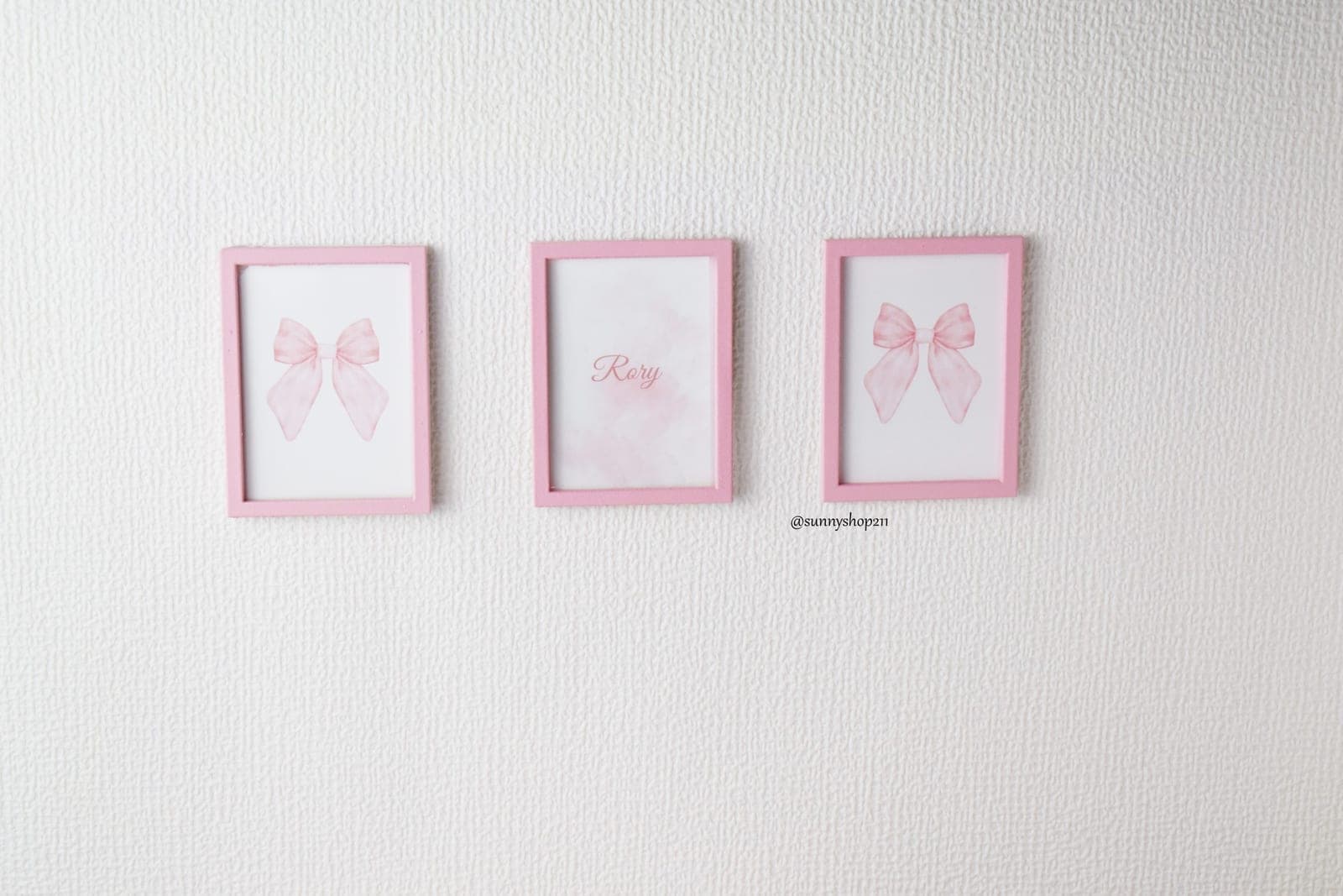 Set of 3 miniature frames 1/8 lati yellow, pukifee, bjd baby