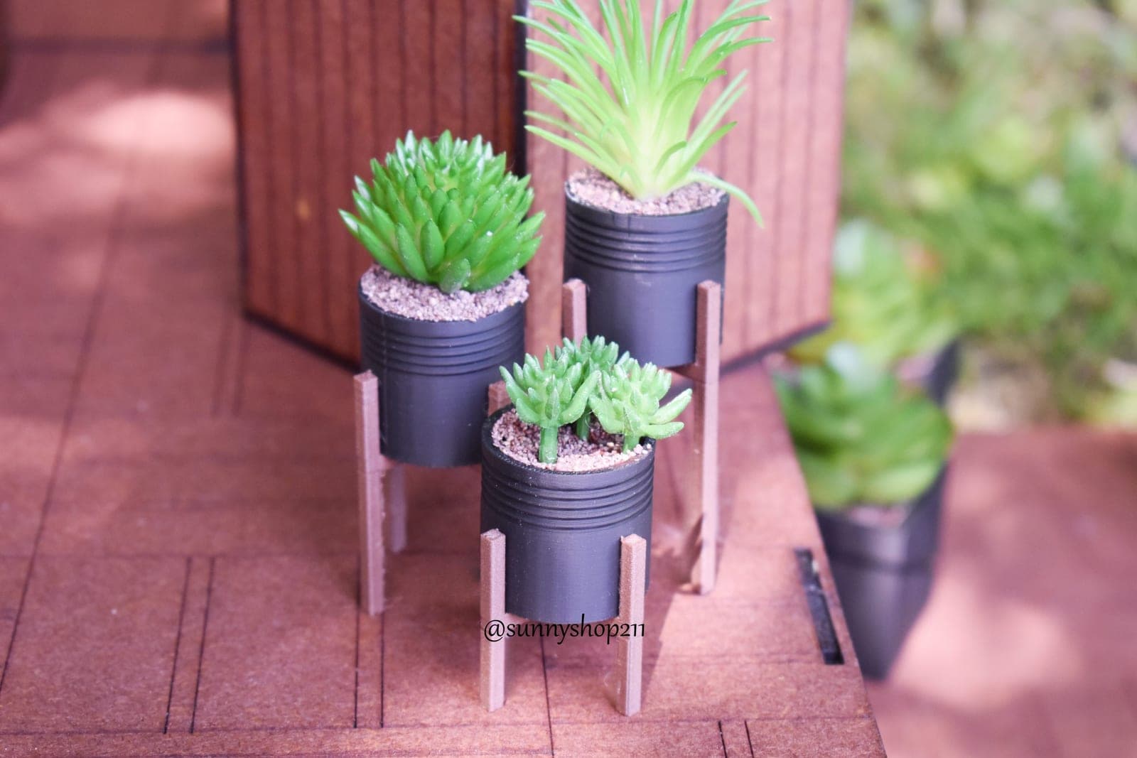 Lot de 3 plantes miniatures sur supports – 1/6 · 1/4