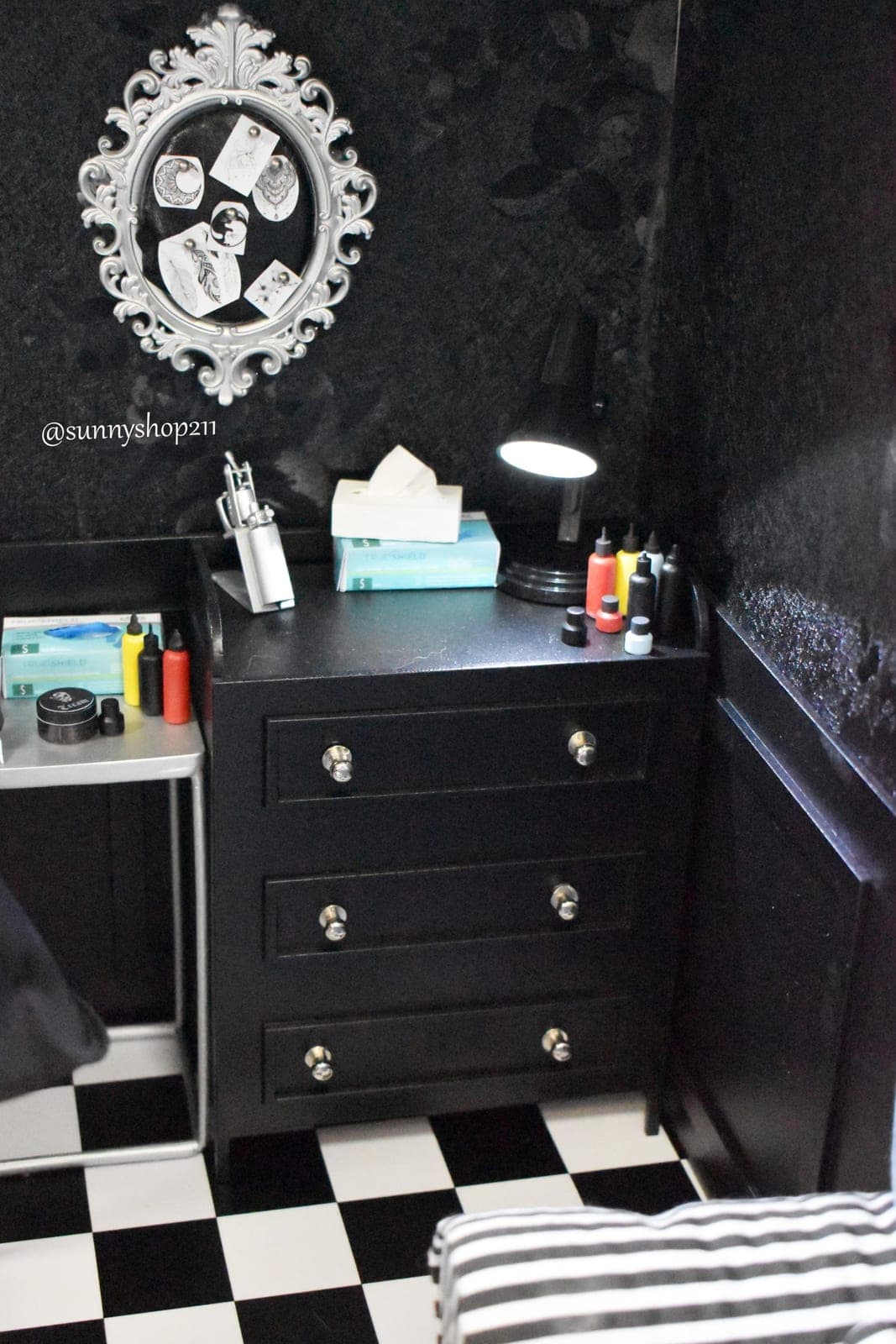 Meuble de rangement style tatouage miniature – 1/6 · 1/4 Barbie · Pullip · BJD · Minifee · MSD