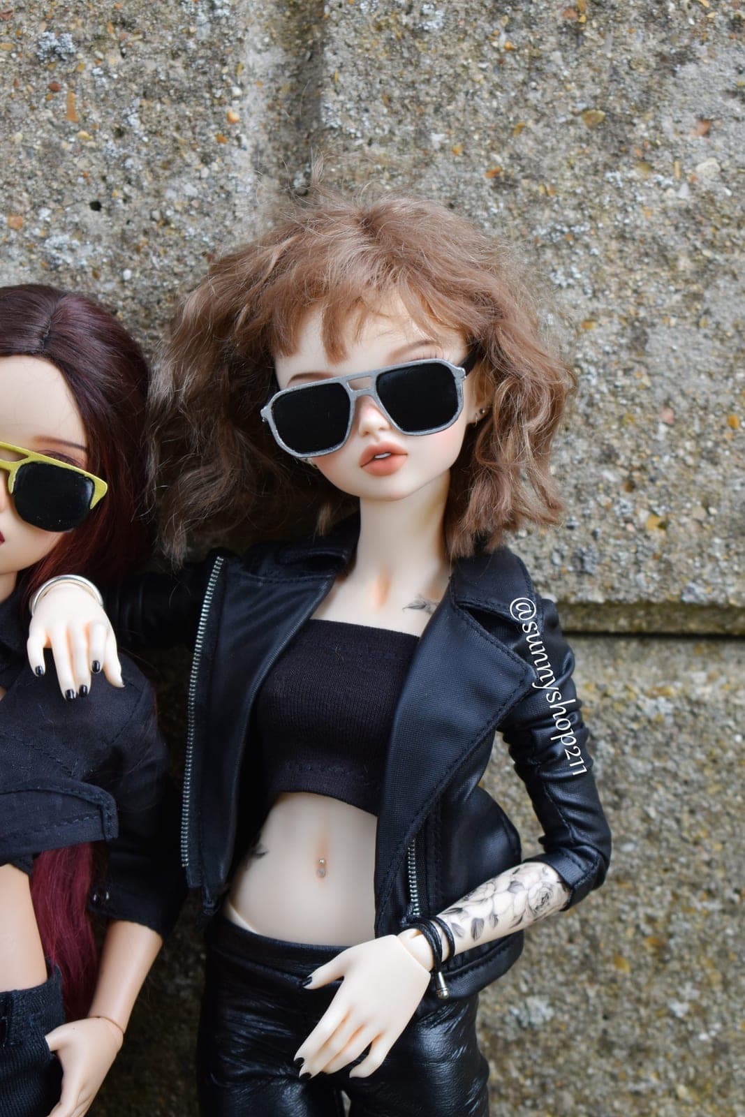 Lunettes de soleil « Midnight » – Simulation miniature BJD