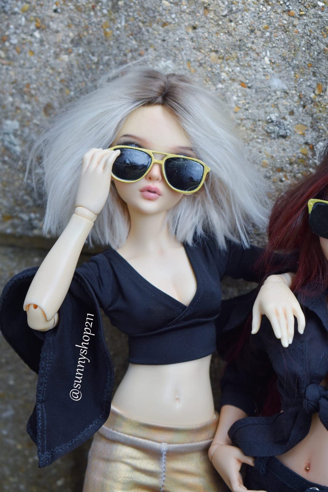 Lunettes de soleil « Golden Hour » – Simulation miniature BJD Minifee • MSD • Feeple 60