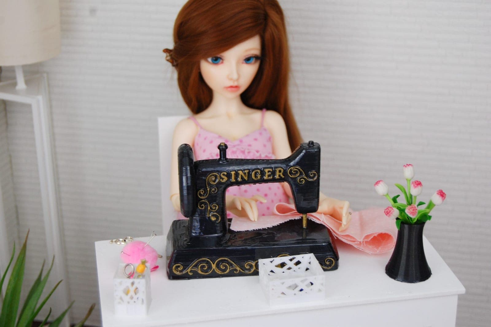 Miniature sewing machine 1/4 bjd, minifee, unoa