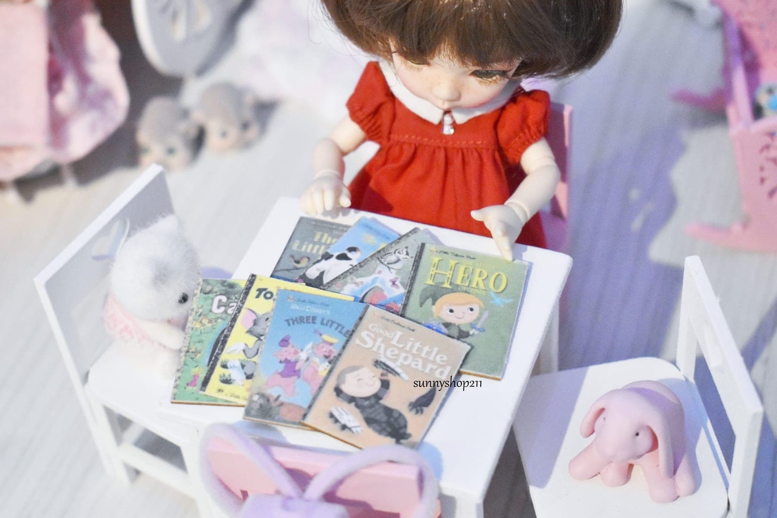 lot de livre enfants miniature 1/8 pukifee, lati Yellow, Nappy choo