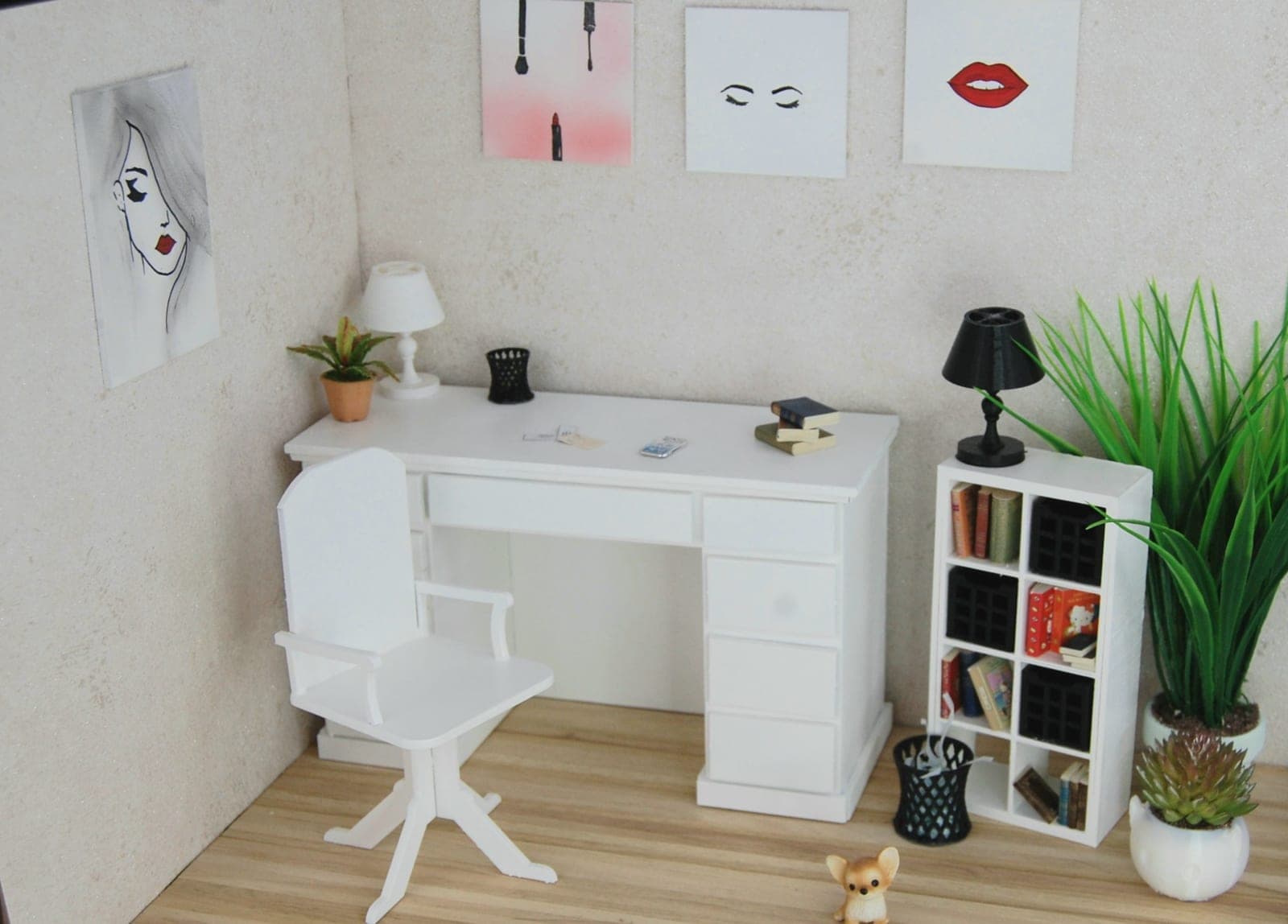 🪑 Miniature desk with chair - Mobilier BJD (1/6)
