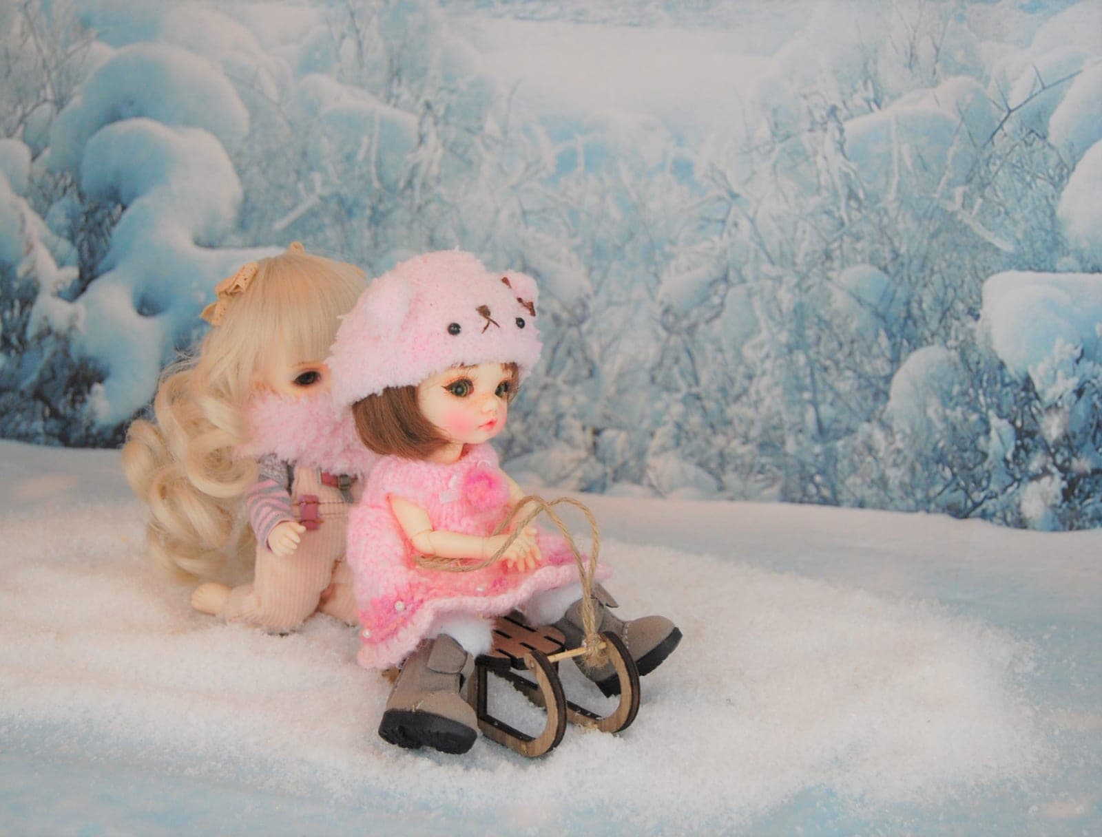 Miniature sled 1/8 bjd pukifee, lati yellow