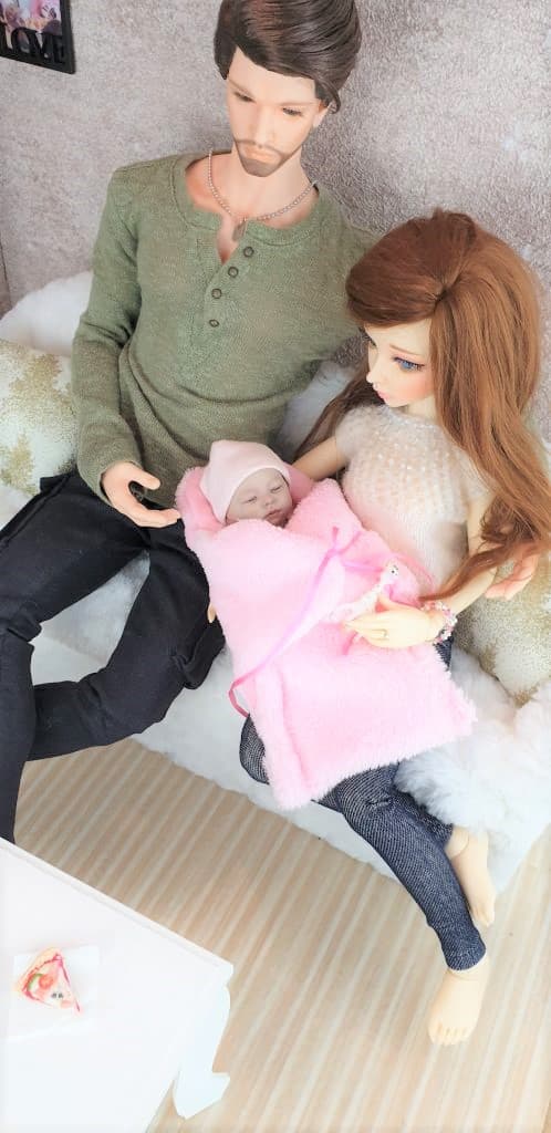 Swaddling blanket 1/8 bjd baby pukifee, Nappy choo