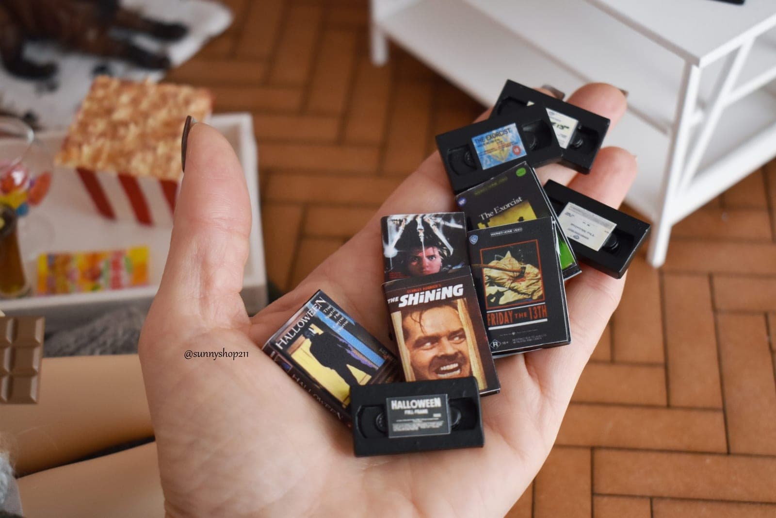 Lot de 5 Cassettes VHS Miniature – simulation Miniature 1/4