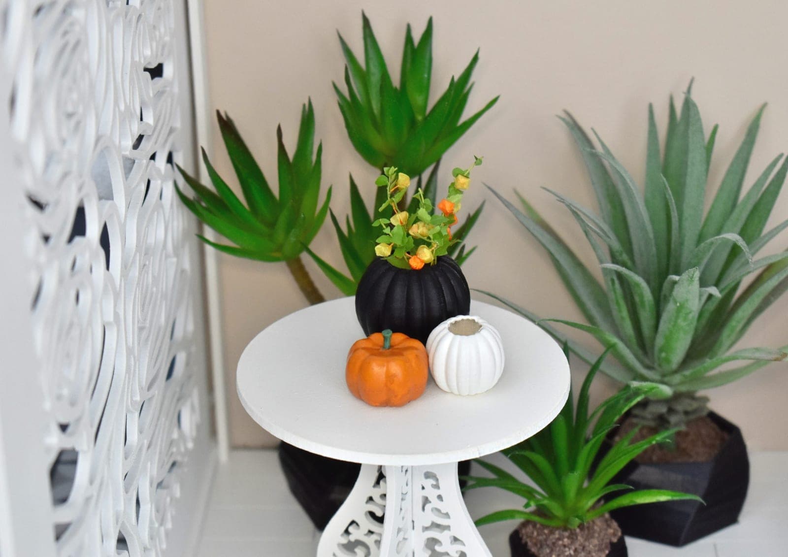 Vase citrouille diorama