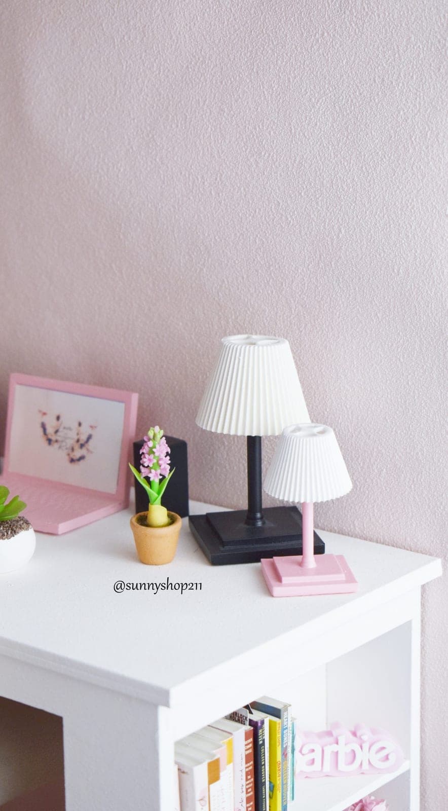 Lampe de chevet miniature 1/6 1/4 Barbie, minifee
