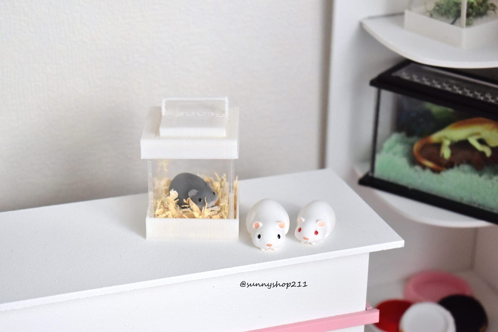 🐭 Mini Terrarium Mouse - Miniature accessory (1/6 - 1/4)