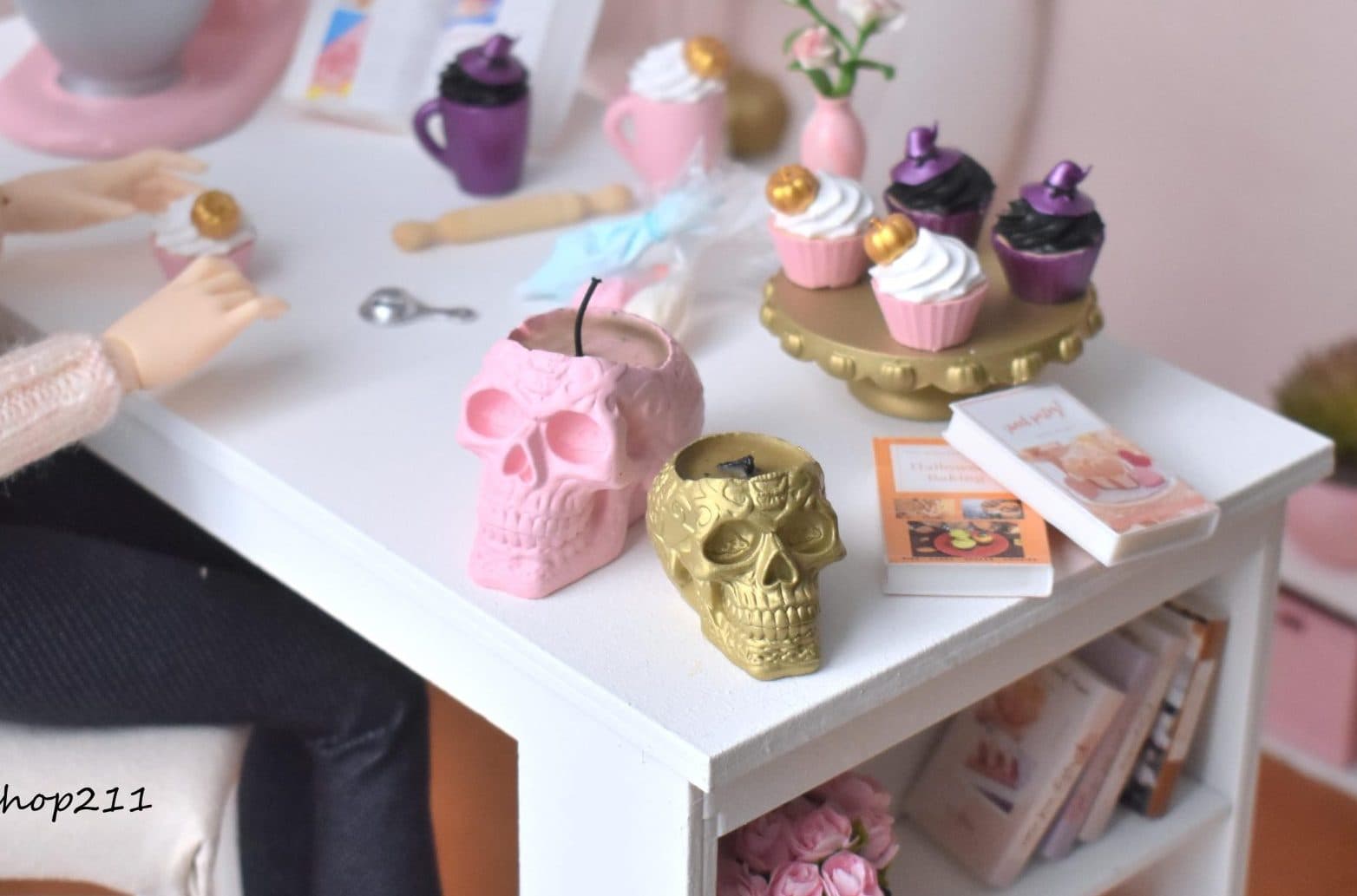 Crâne bougie miniature