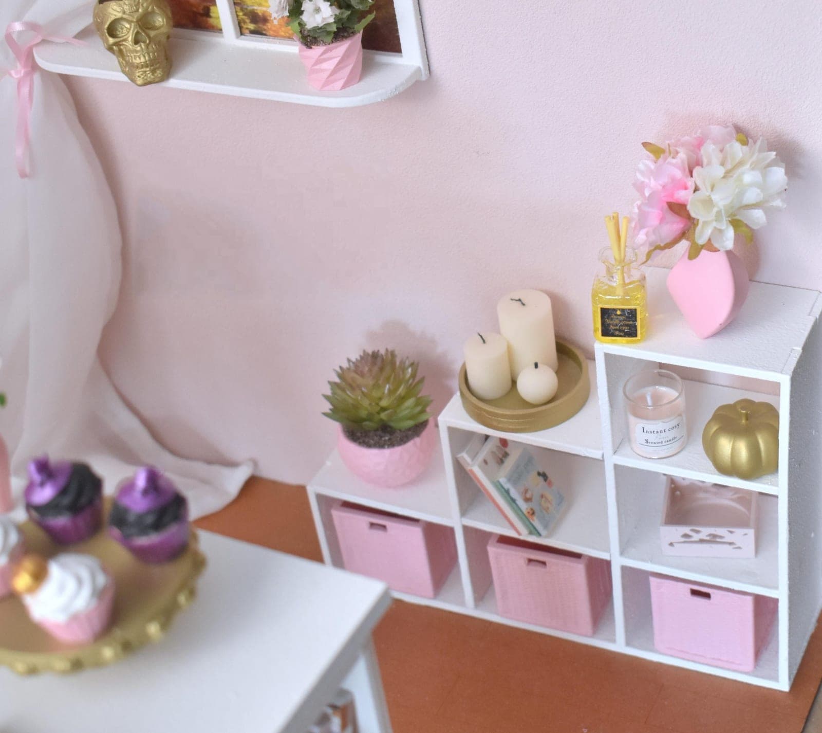 Staircase shelving unit 1/4 diorama bjd minifee MSD dolls